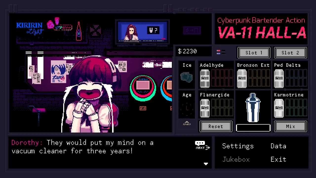 VA-11 Hall-A: Cyberpunk Bartender Action görsel 2