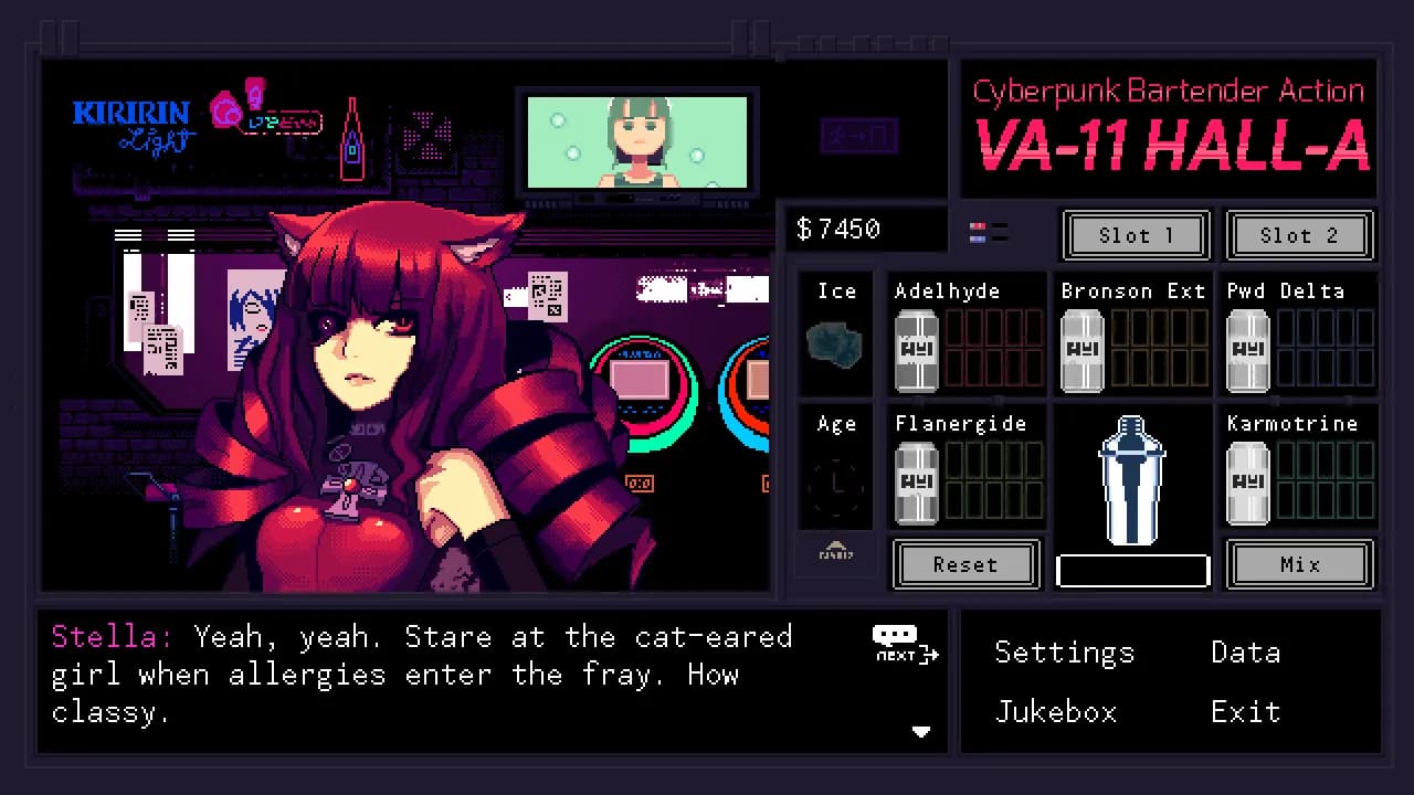 VA-11 Hall-A: Cyberpunk Bartender Action görsel 4
