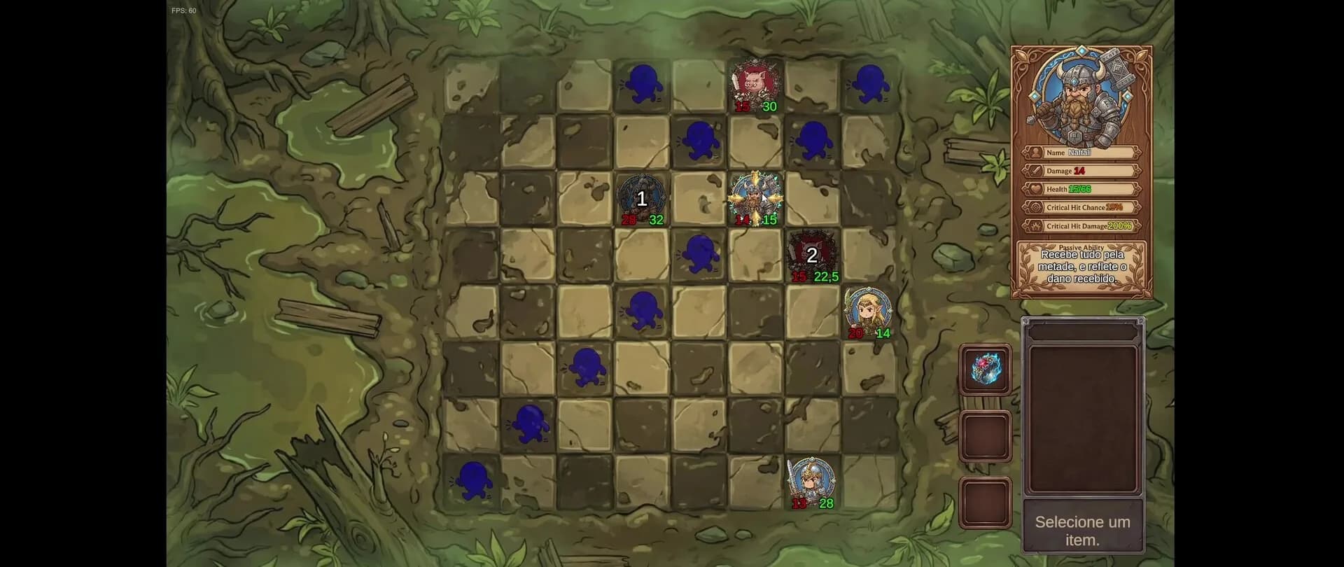 Dama e Dungeons: 2D görsel 3