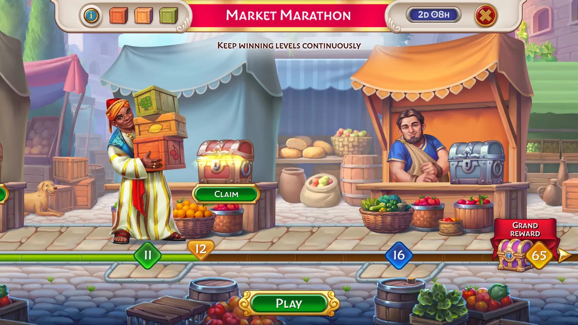 Jewels of Rome: Match-3 Game and City Builder görsel 6