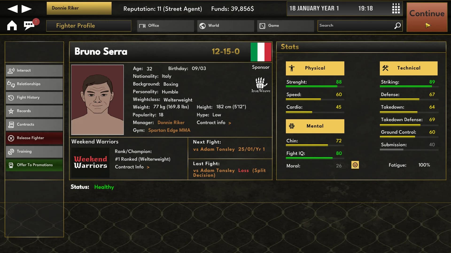Elite MMA Manager görsel 3