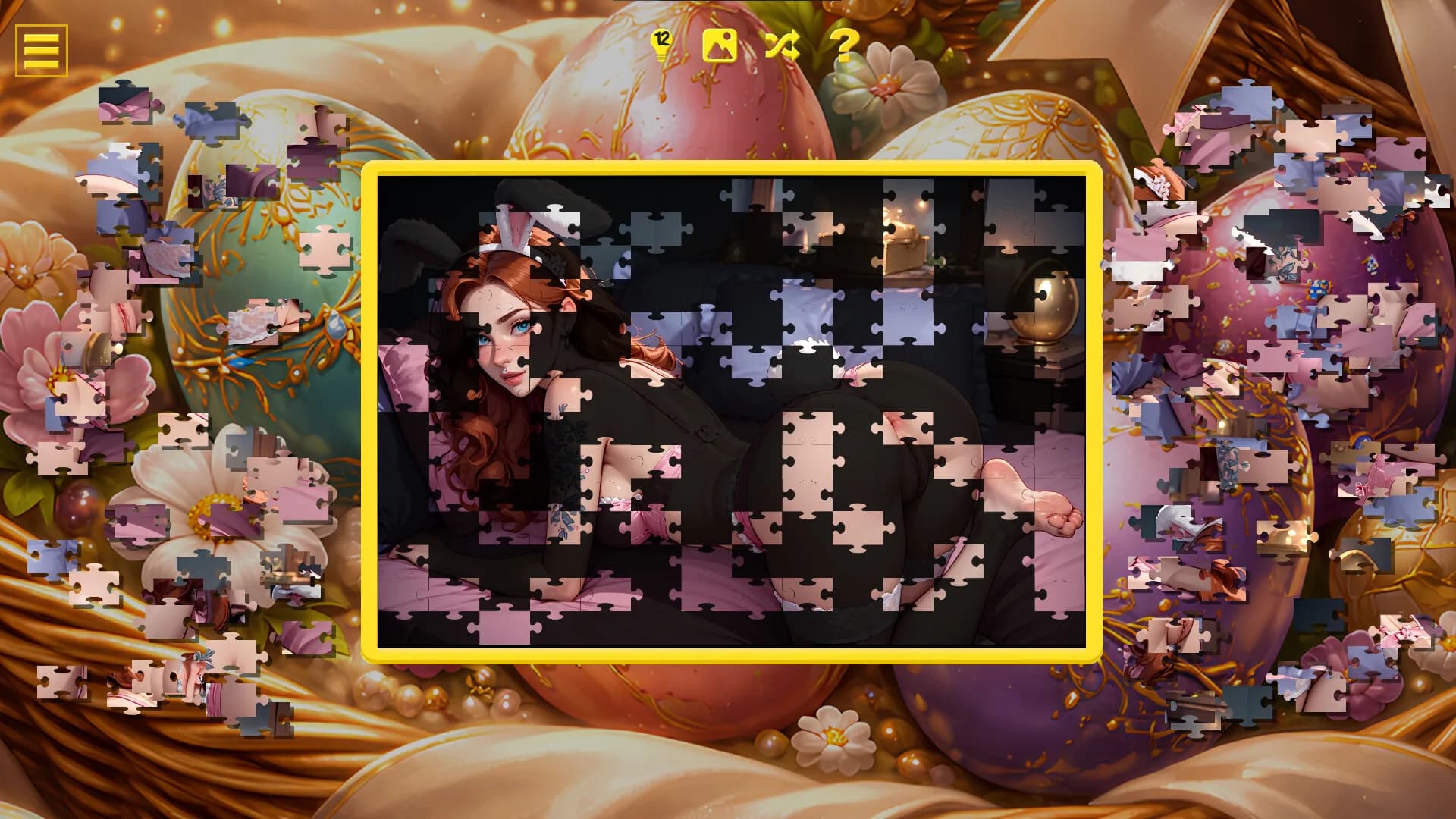 Easter Bunny Girls – Hentai Jigsaw görsel 2