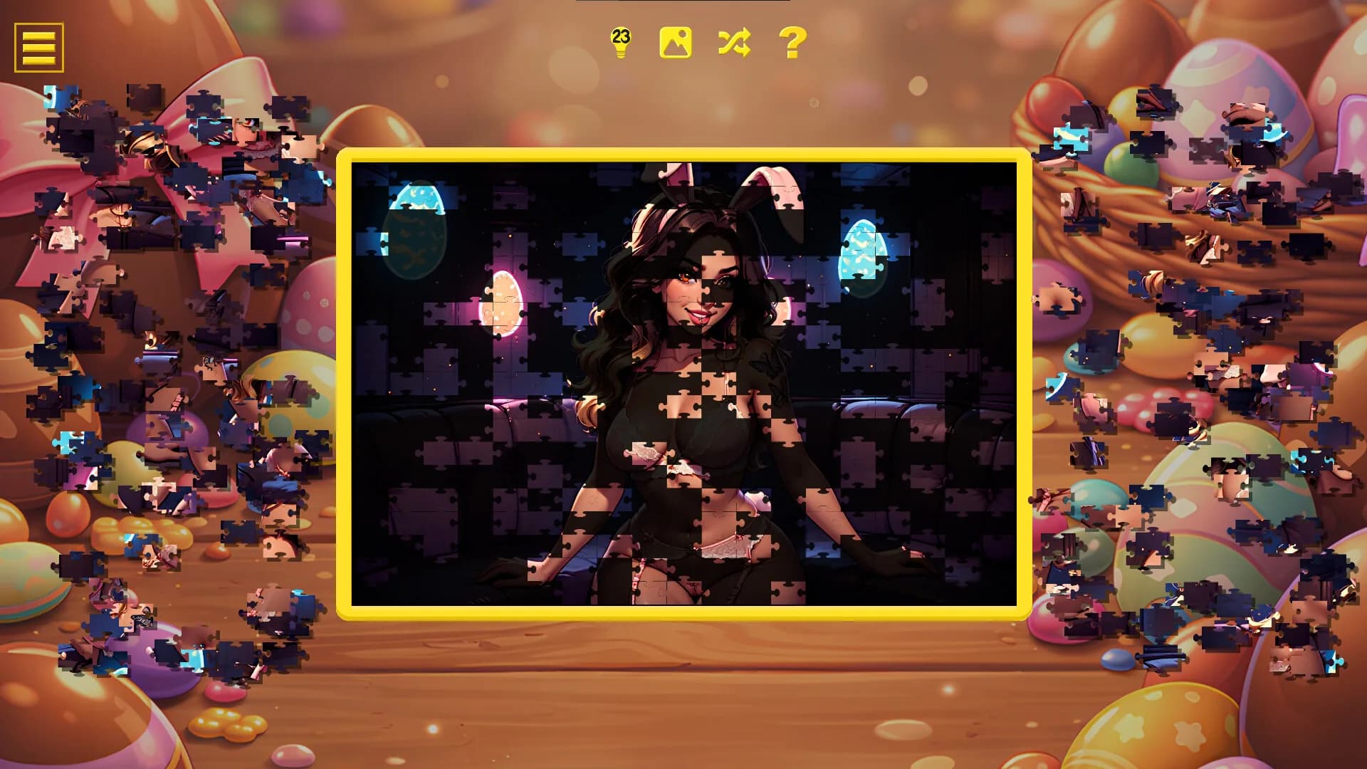 Easter Bunny Girls – Hentai Jigsaw görsel 5