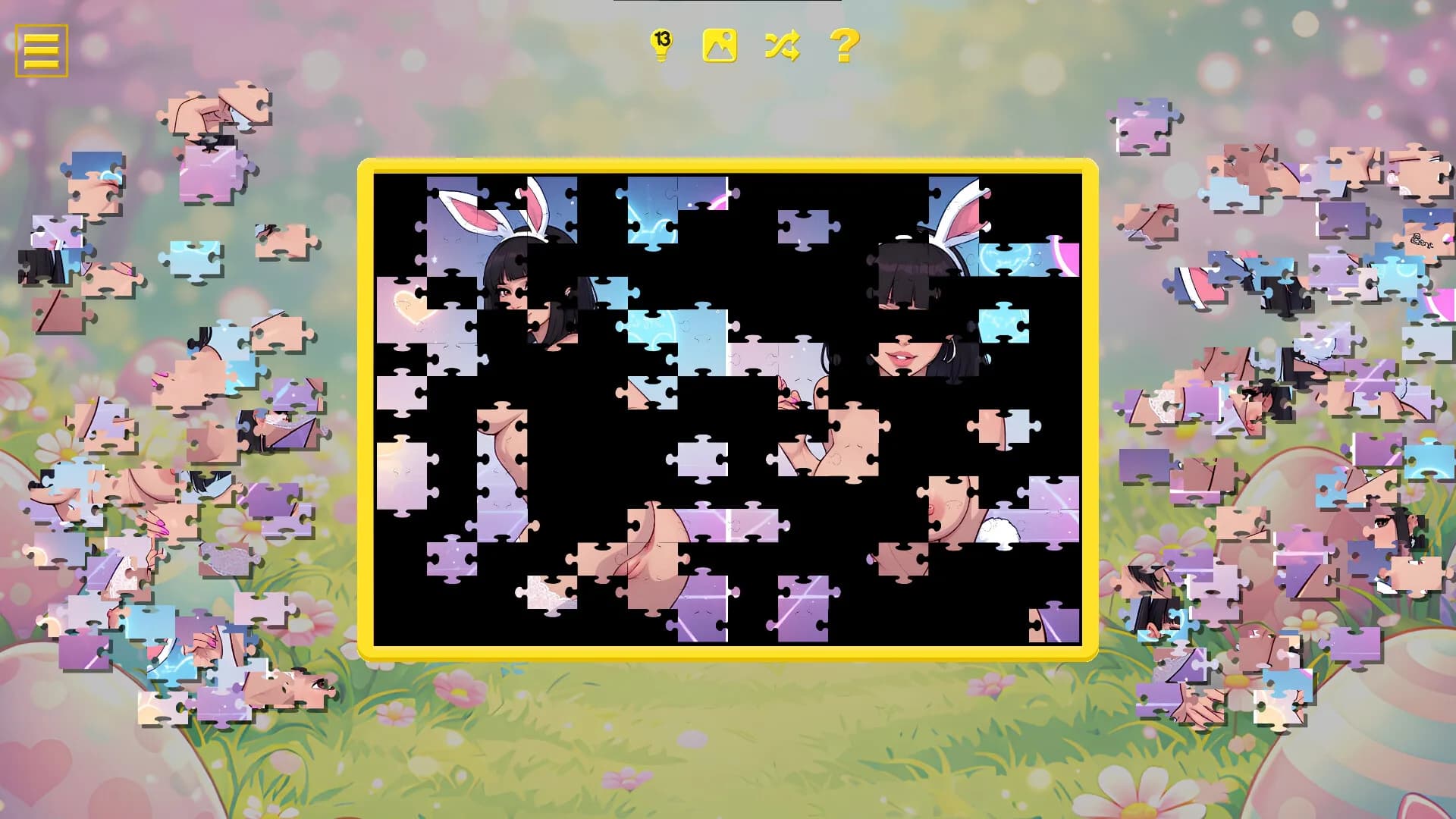 Easter Bunny Girls – Hentai Jigsaw görsel 6