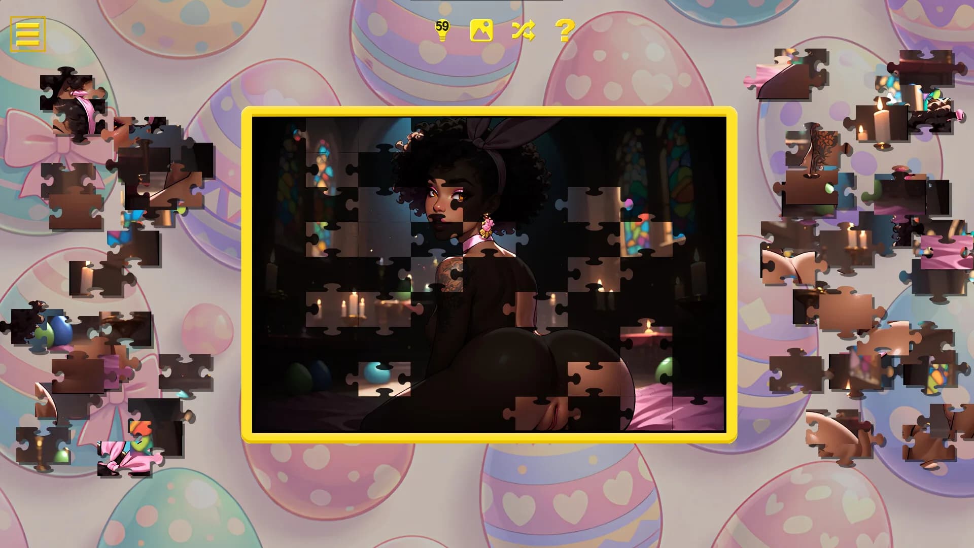 Easter Bunny Girls – Hentai Jigsaw görsel 9