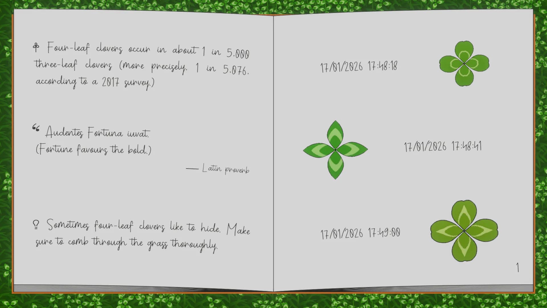One in a Thousand: Clover Book görsel 6