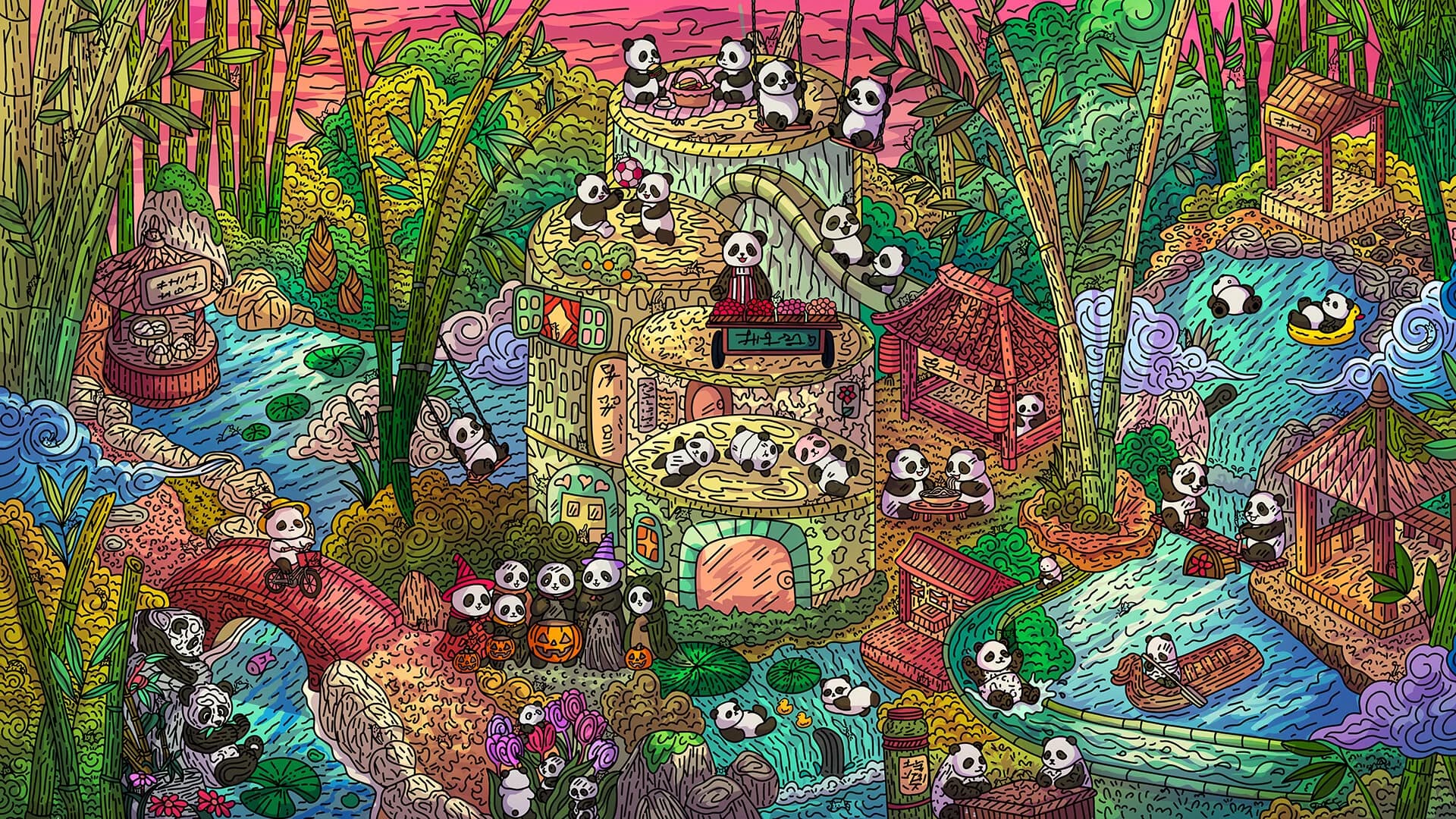 100 Panda Cats görsel 4