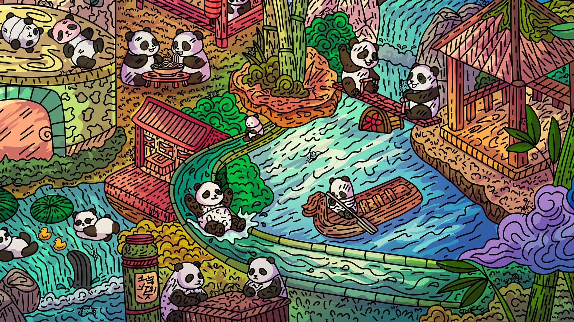 100 Panda Cats görsel 5