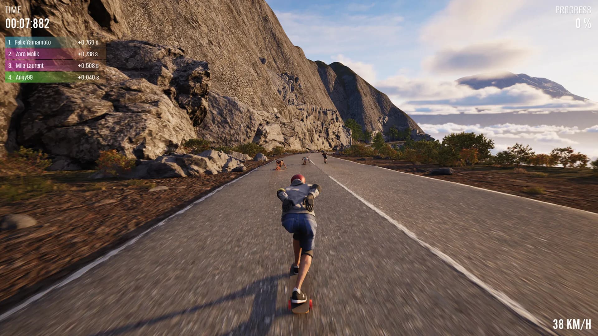 Longboard Skate Downhill Simulator görsel 11