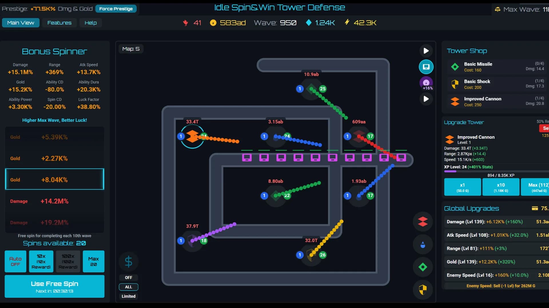 Idle Spin&Win Tower Defense görsel 3