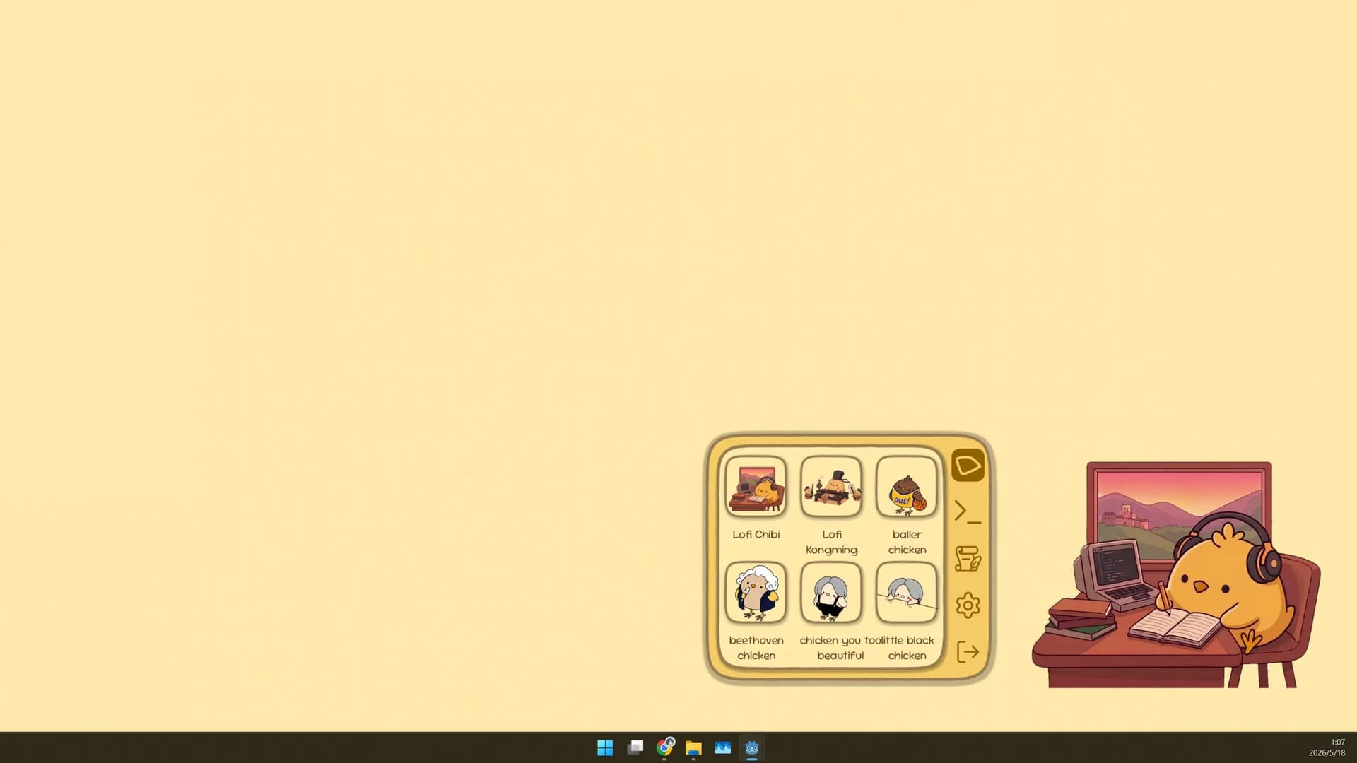 Your Chibi Chicken: Lo-Fi Desktop Pet görsel 2