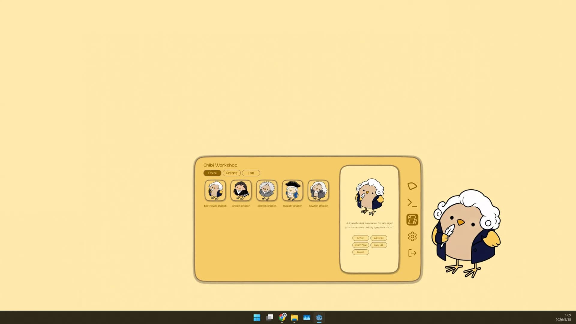 Your Chibi Chicken: Lo-Fi Desktop Pet görsel 4