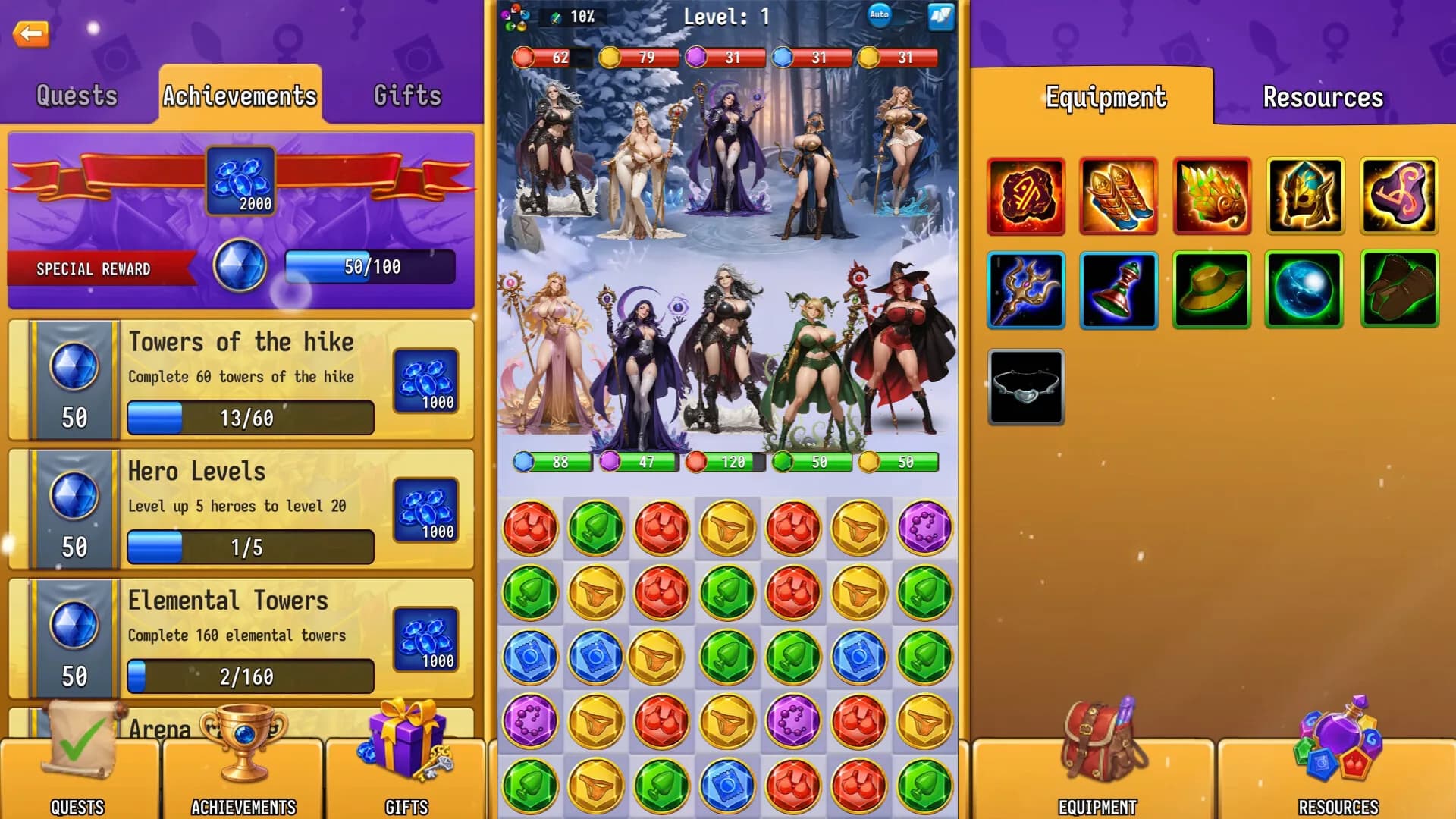 Raid of Lust: Match & Magic görsel 9
