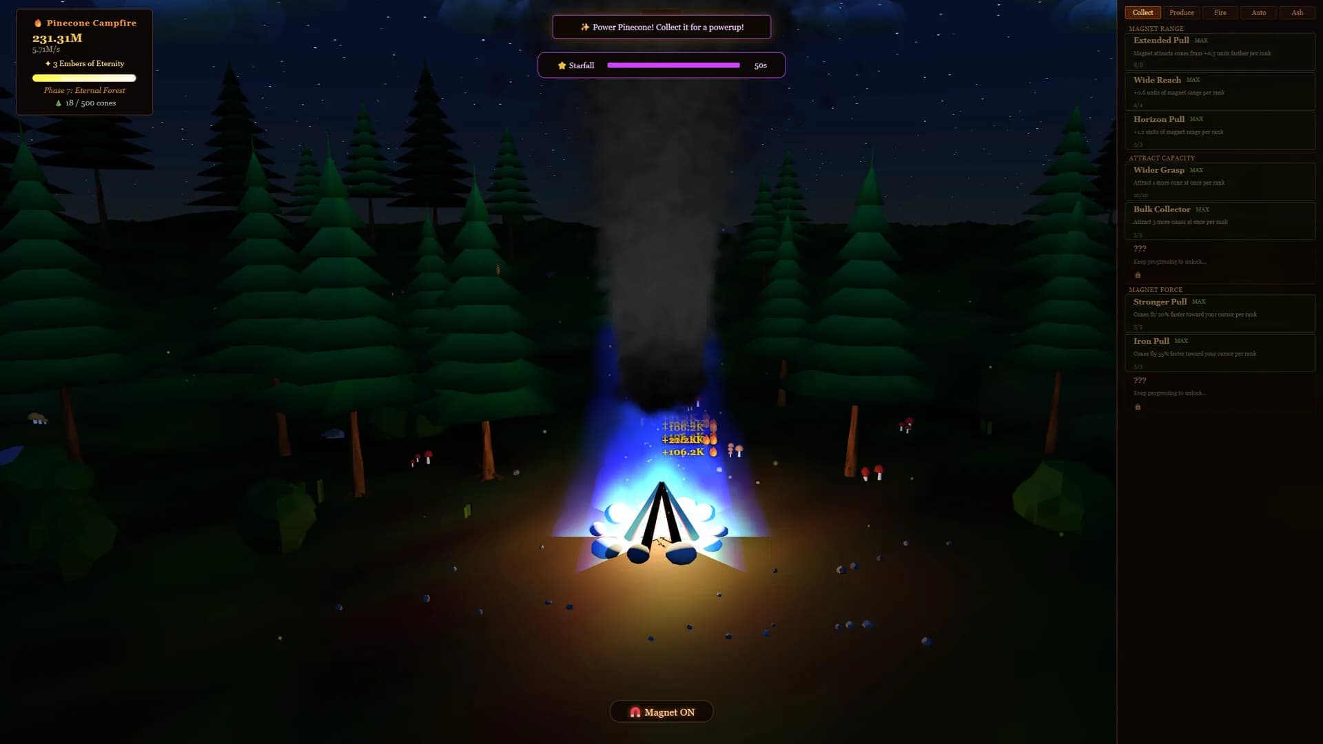 The Throwing Pinecones Into A Campfire Game görsel 2