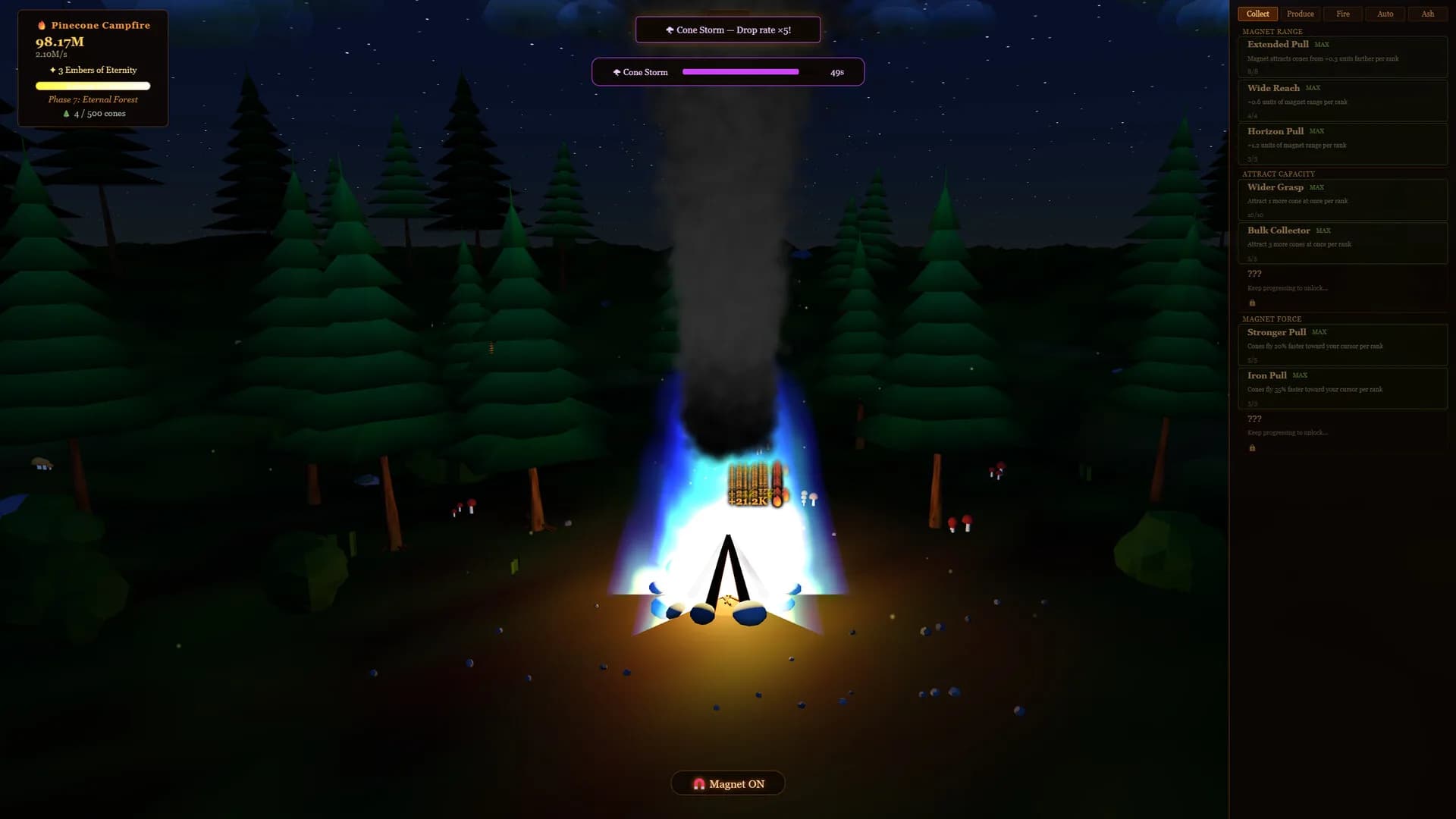 The Throwing Pinecones Into A Campfire Game görsel 4