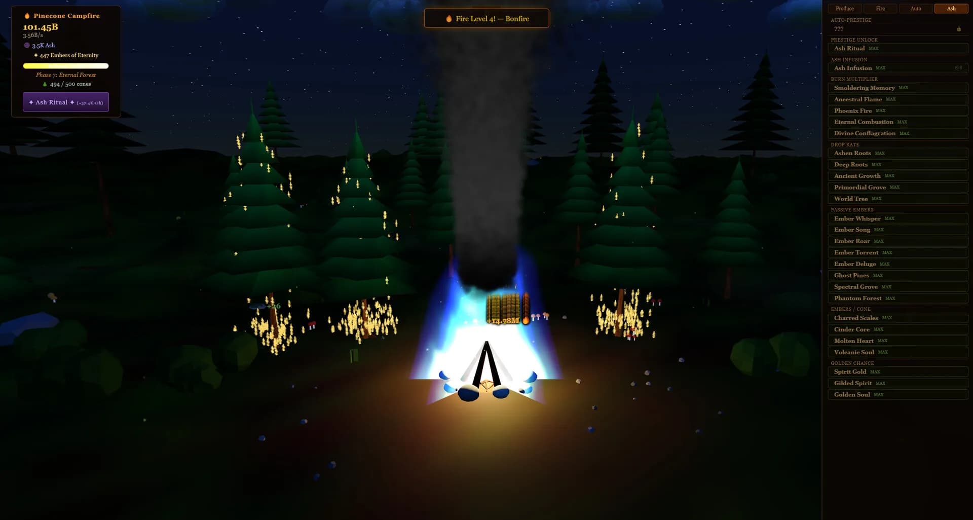 The Throwing Pinecones Into A Campfire Game görsel 6