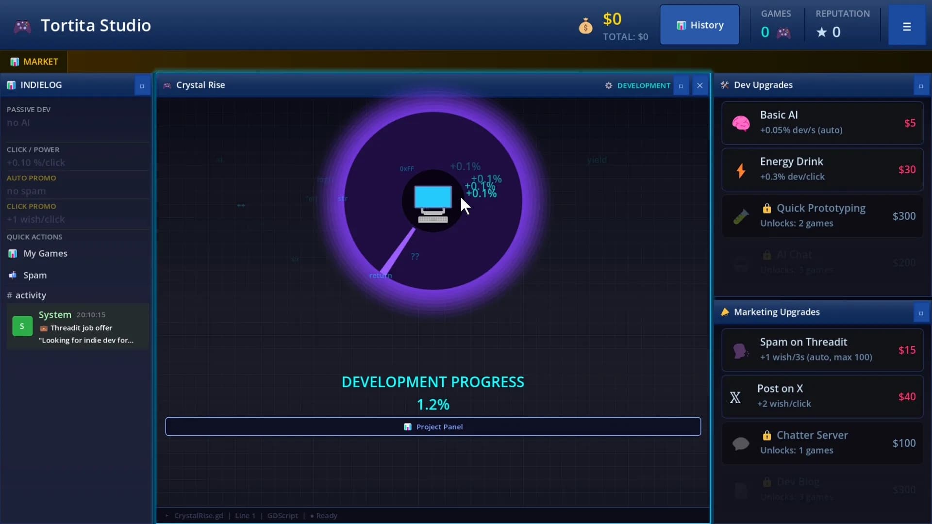 Game Dev Clicker Simulator görsel 3