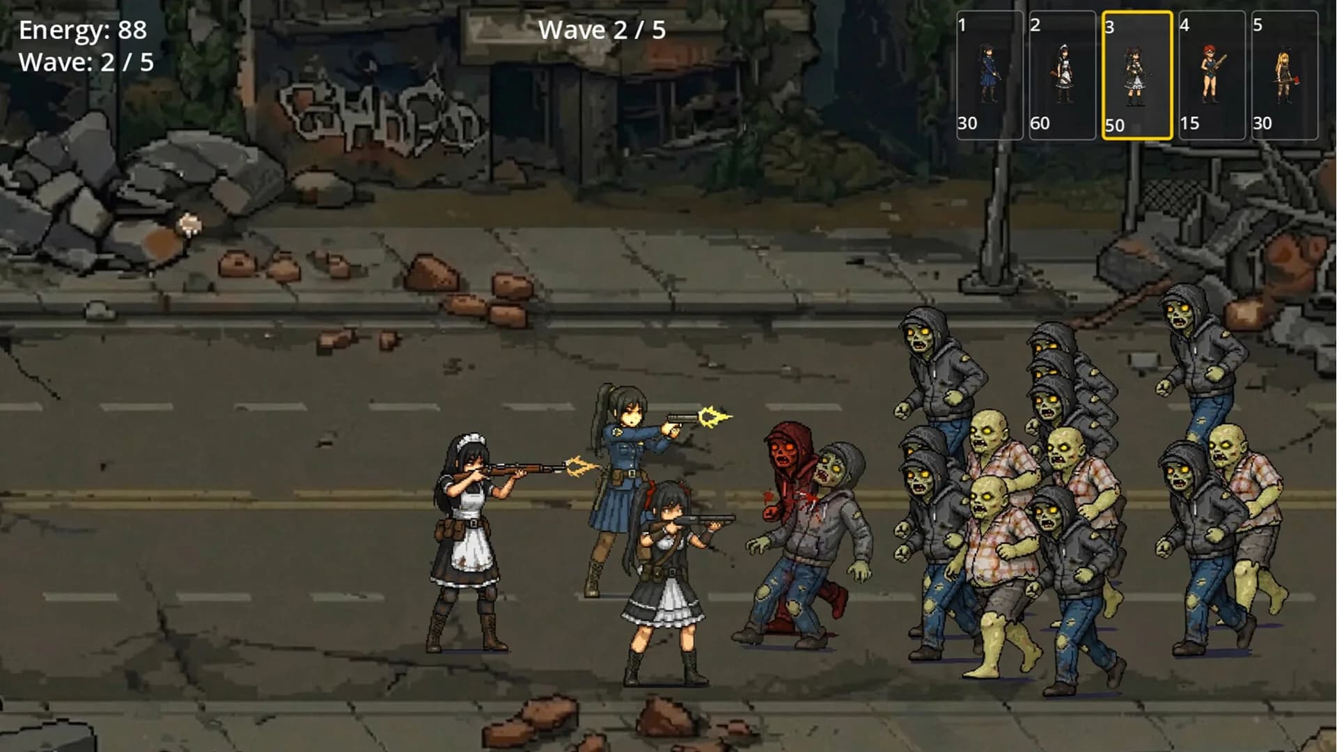 BULLET GIRL：ZOMBIE DEFENSE görsel 2