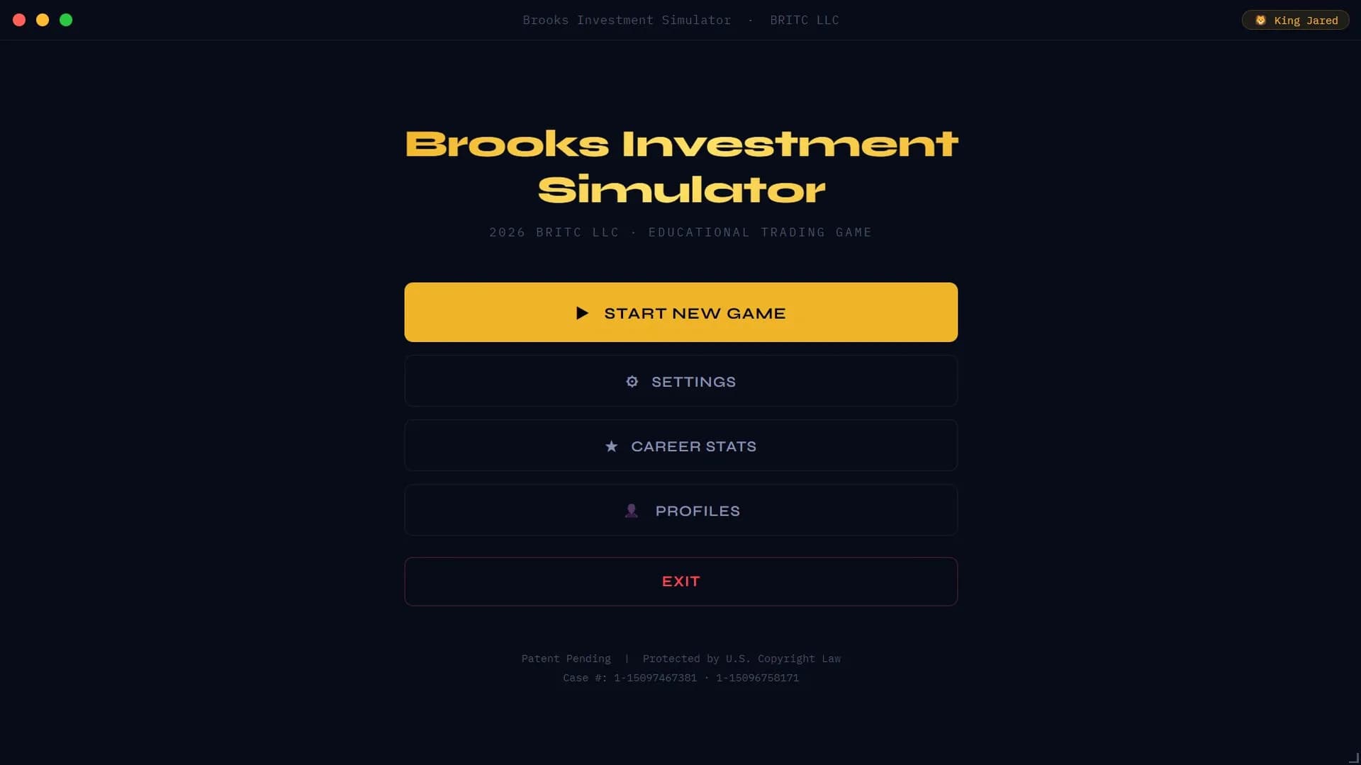 Brooks Investment Simulator görsel 2