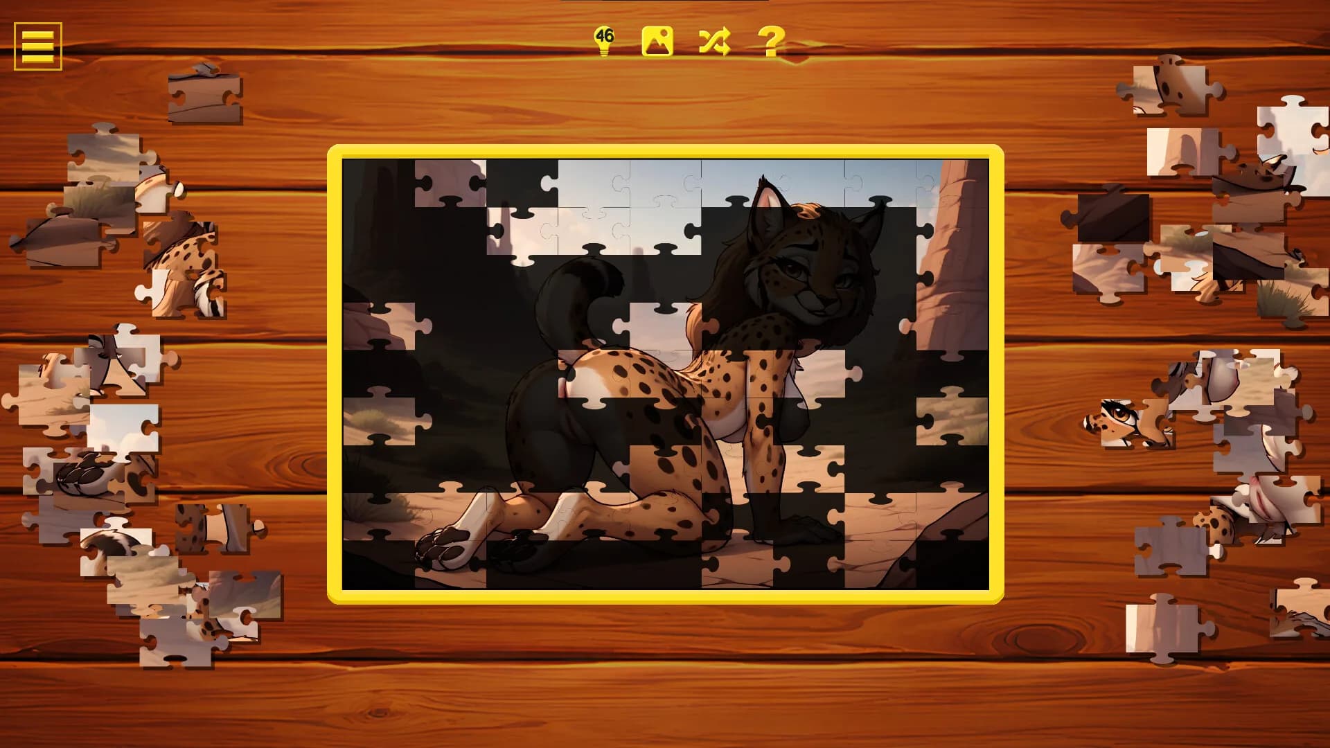 Wild West Furry - Hentai Jigsaw görsel 2