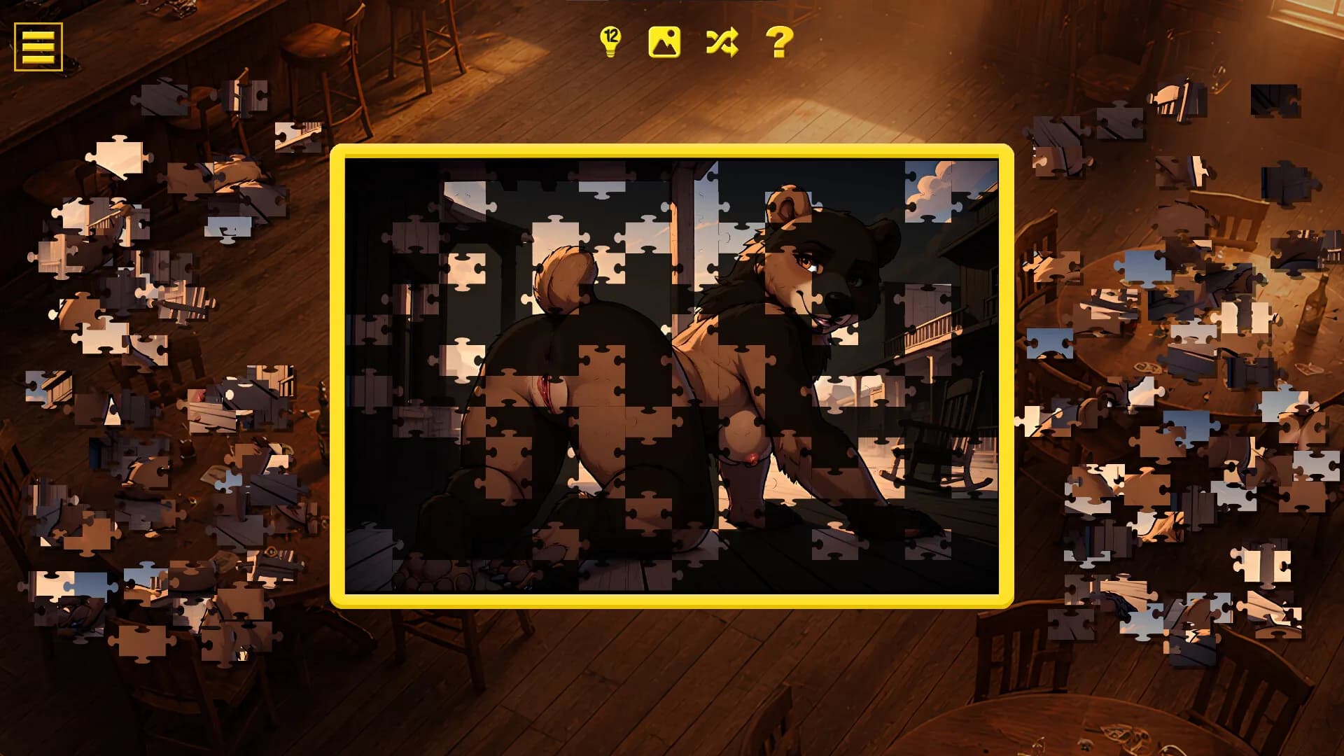 Wild West Furry - Hentai Jigsaw görsel 4