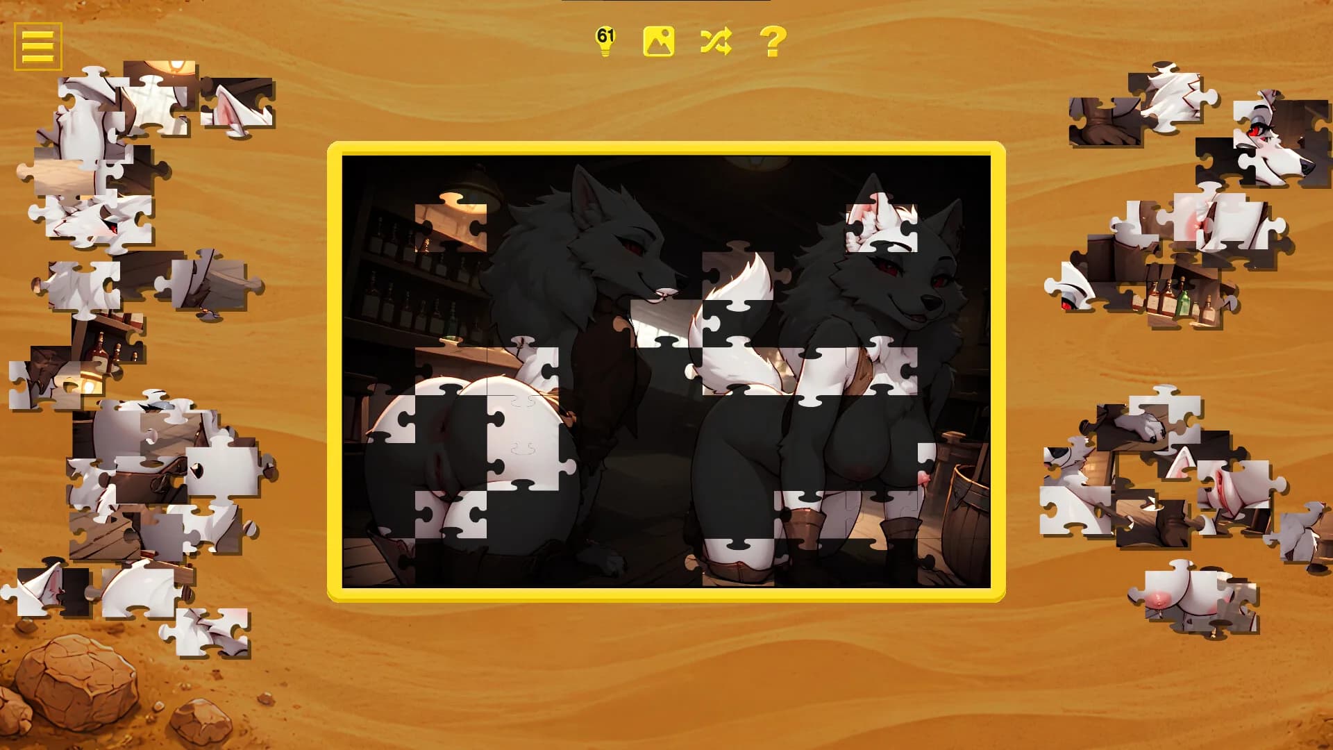 Wild West Furry - Hentai Jigsaw görsel 5