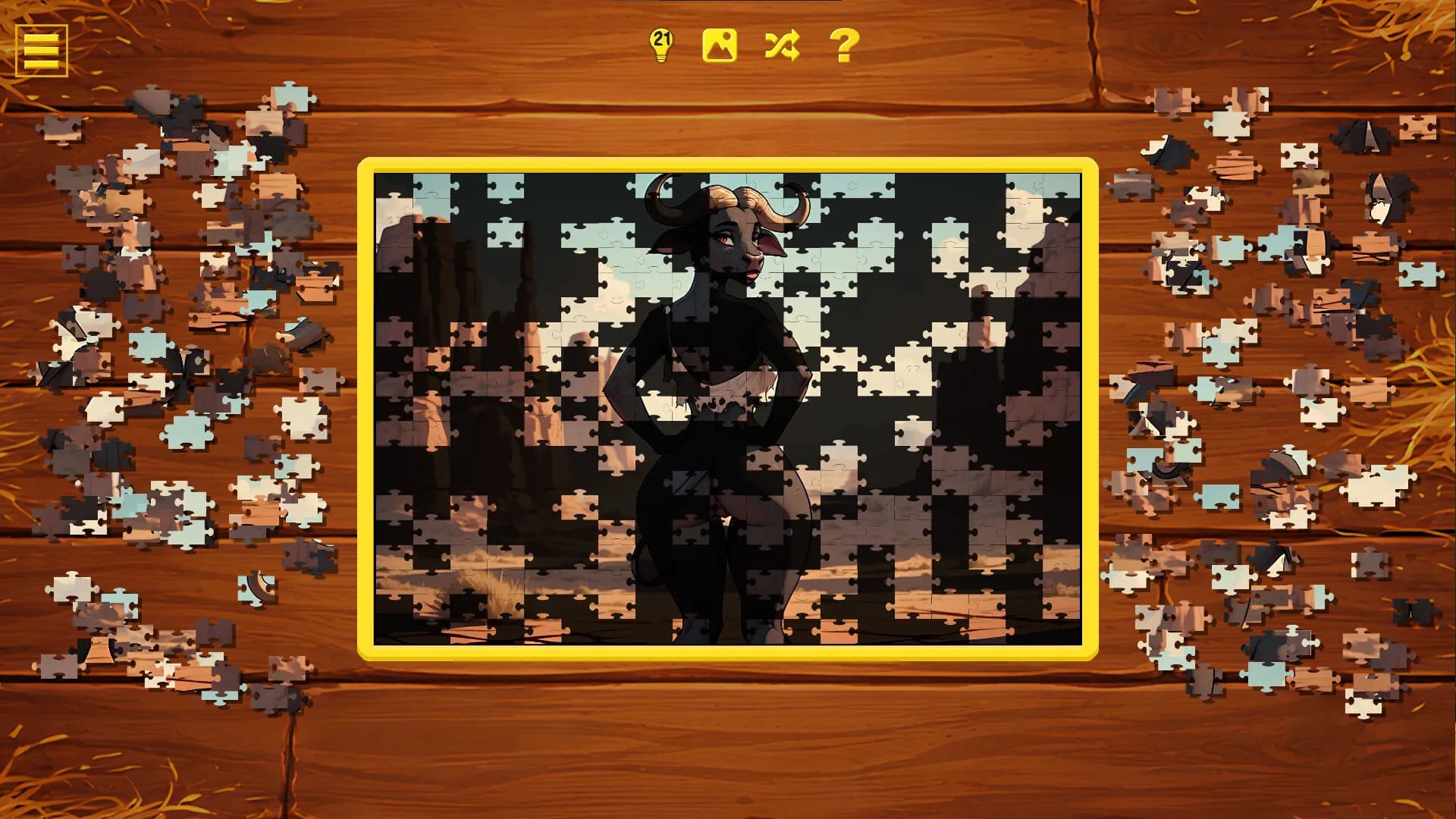 Wild West Furry - Hentai Jigsaw görsel 6