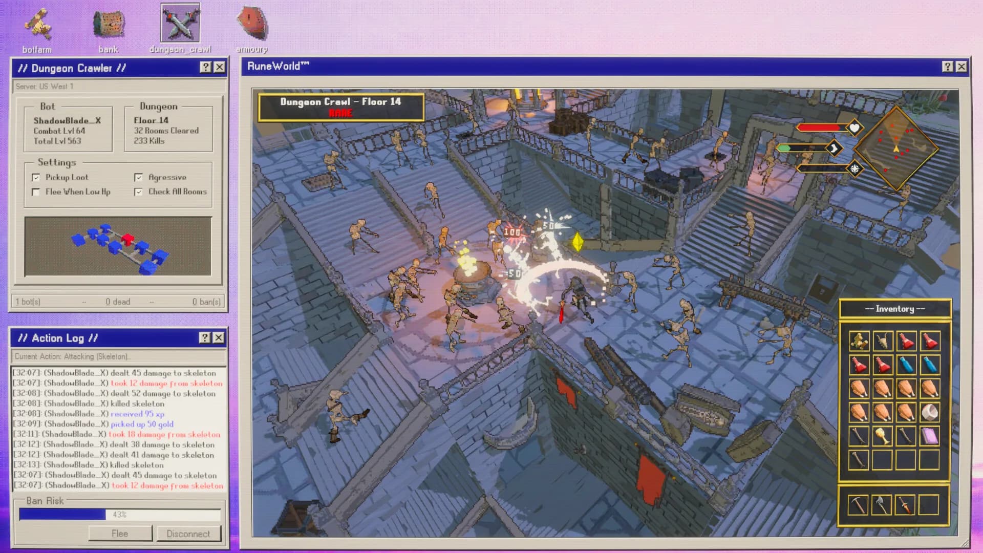 MMO Botfarm Simulator görsel 5