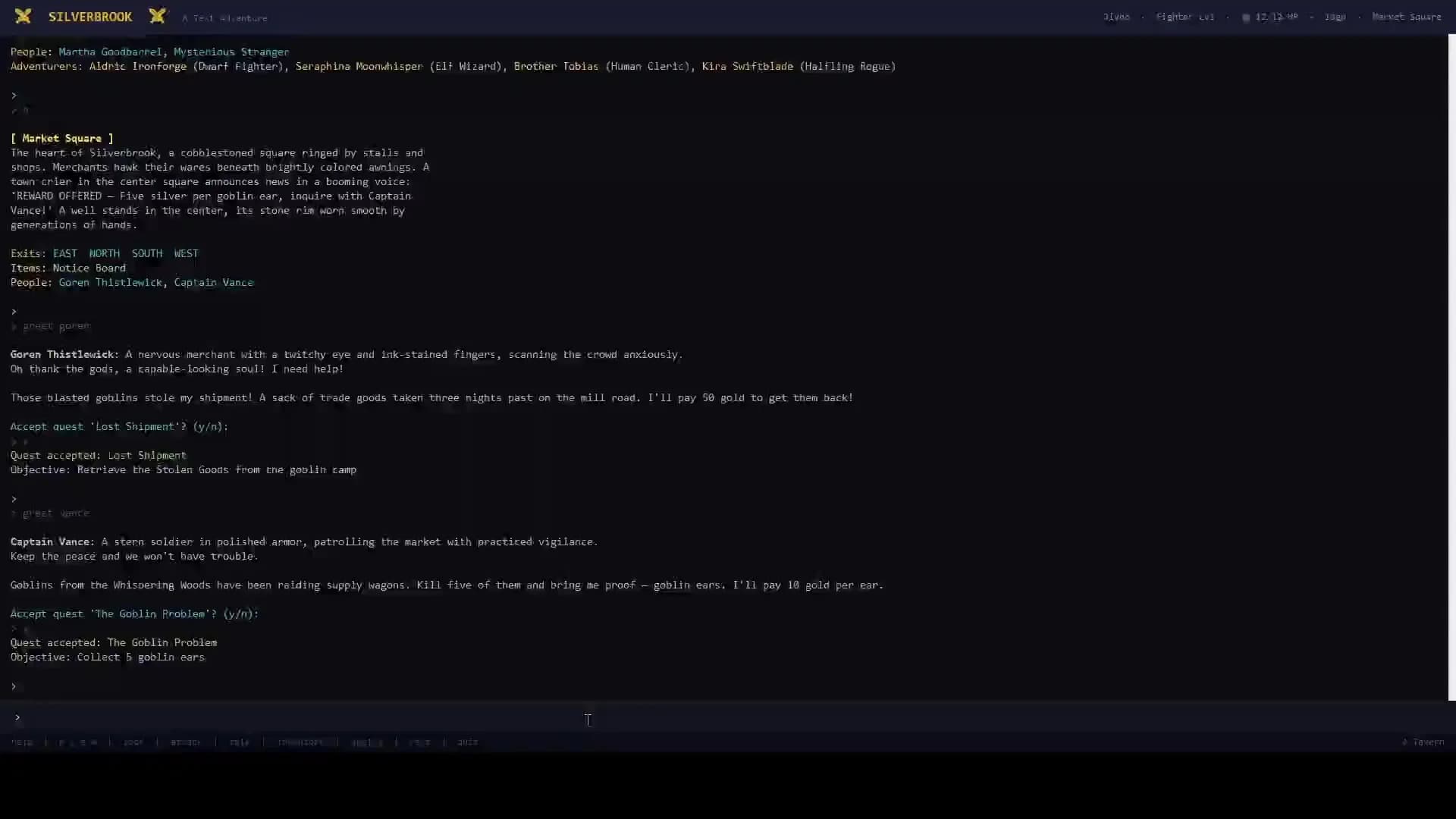Silverbrook: a Text-Based RPG görsel 3