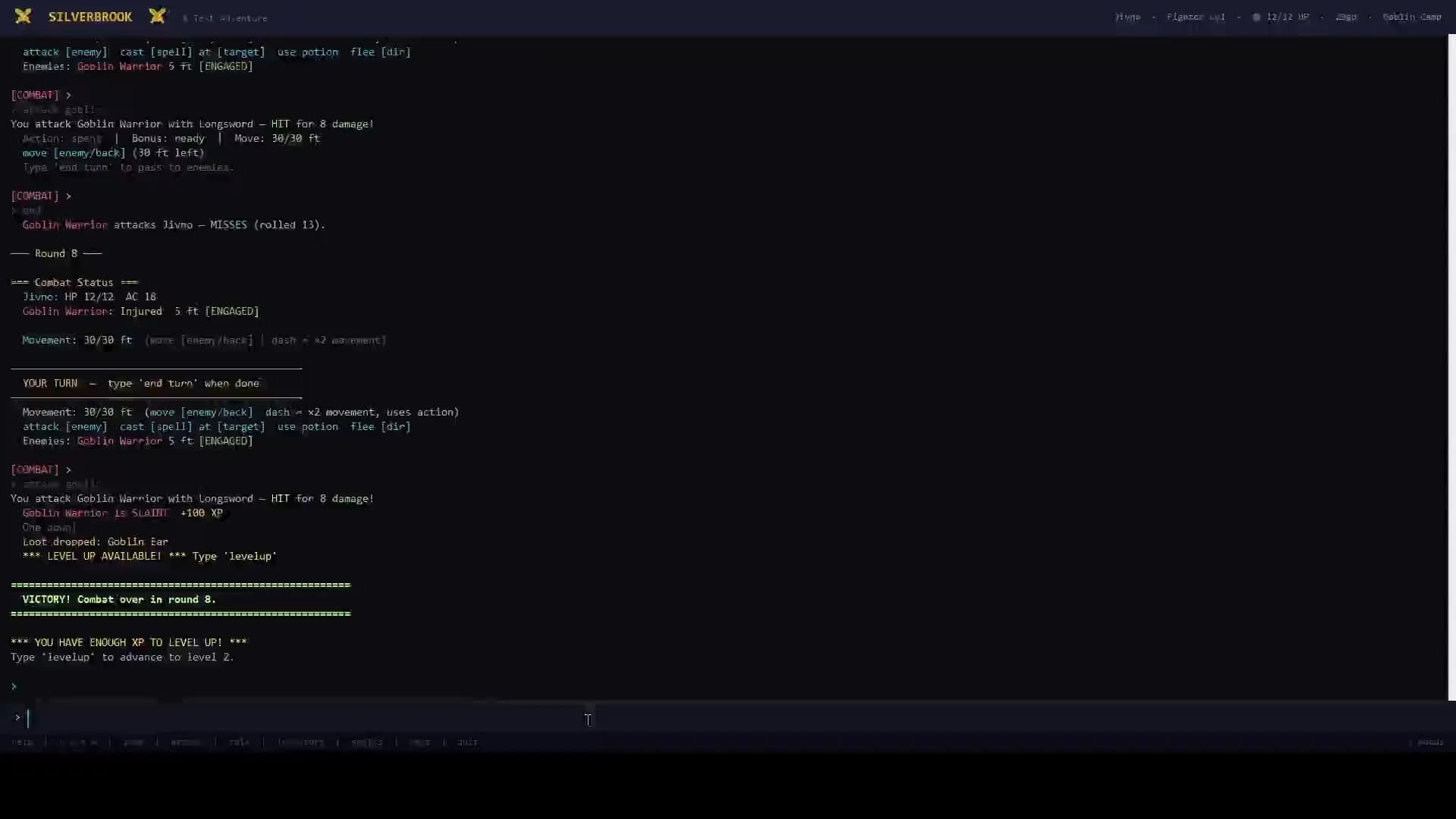 Silverbrook: a Text-Based RPG görsel 5