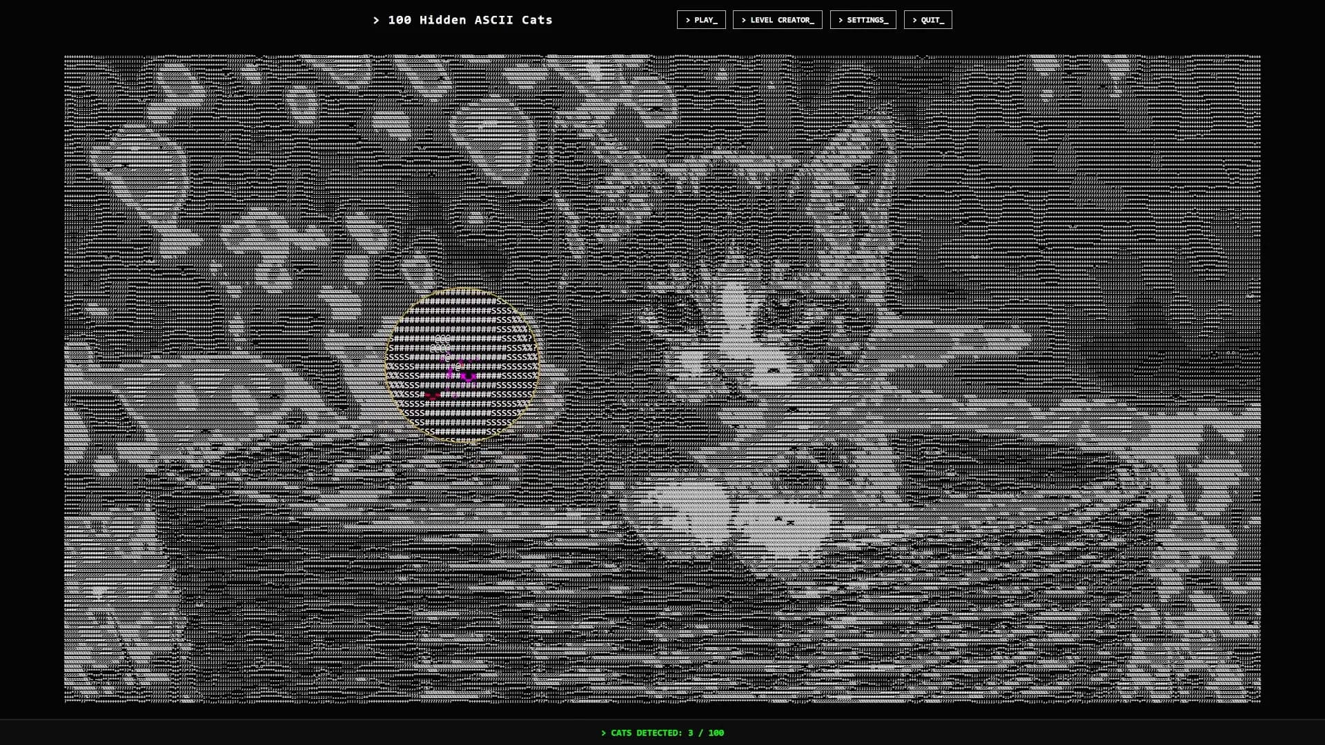 100 Hidden ASCII Cats görsel 3