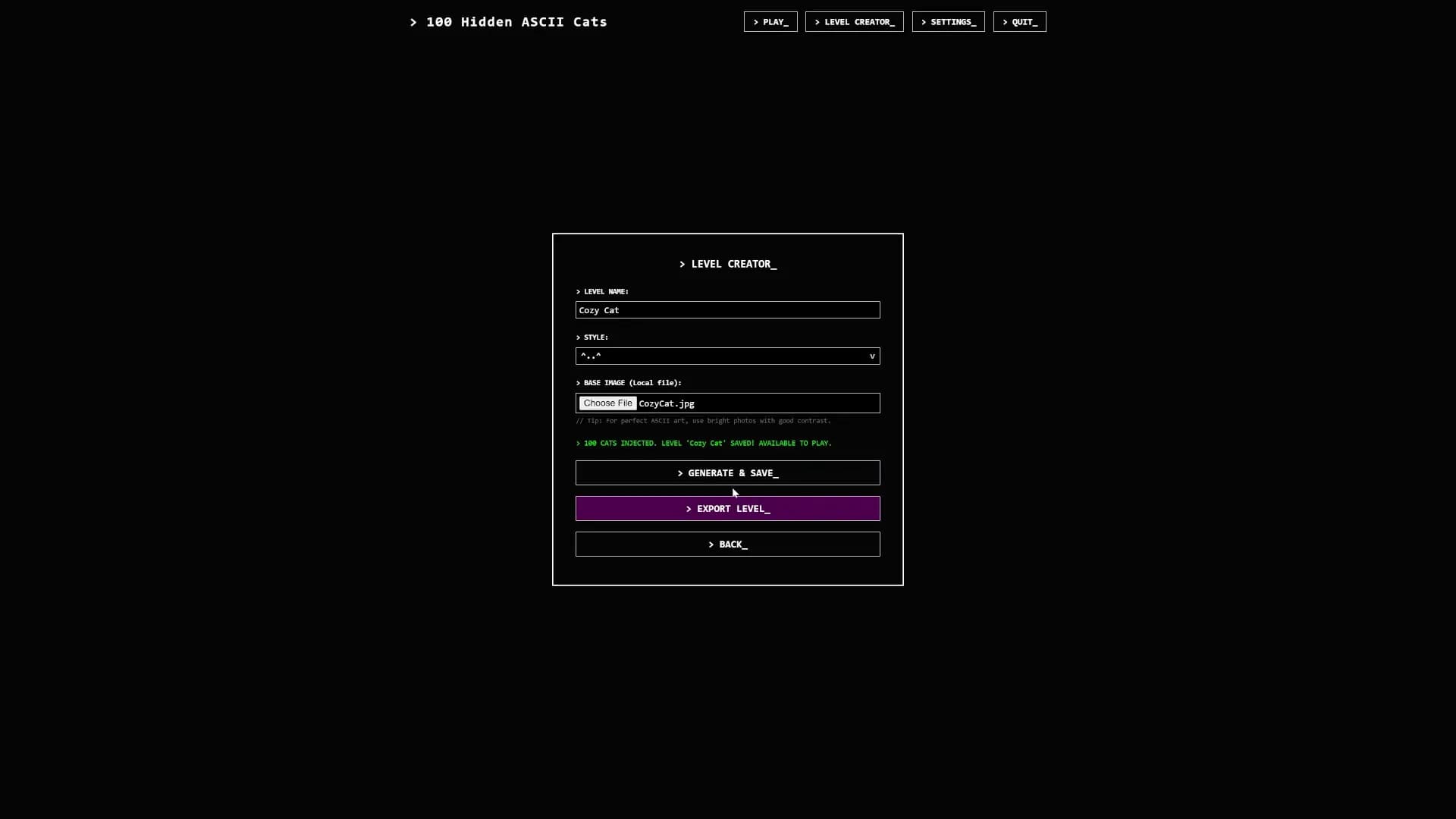 100 Hidden ASCII Cats görsel 7