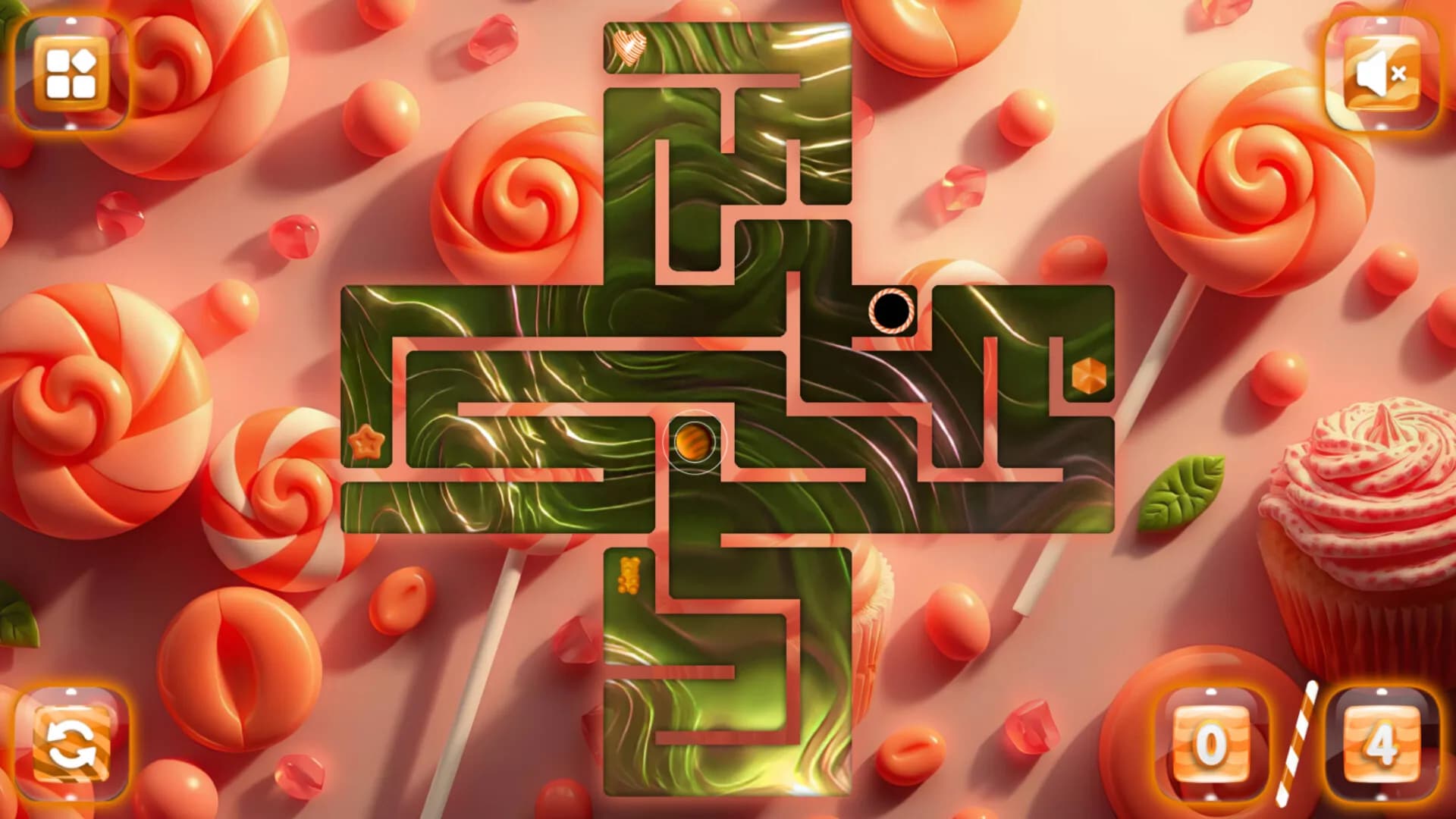Sweetie Candy Maze: Coral Peach görsel 2