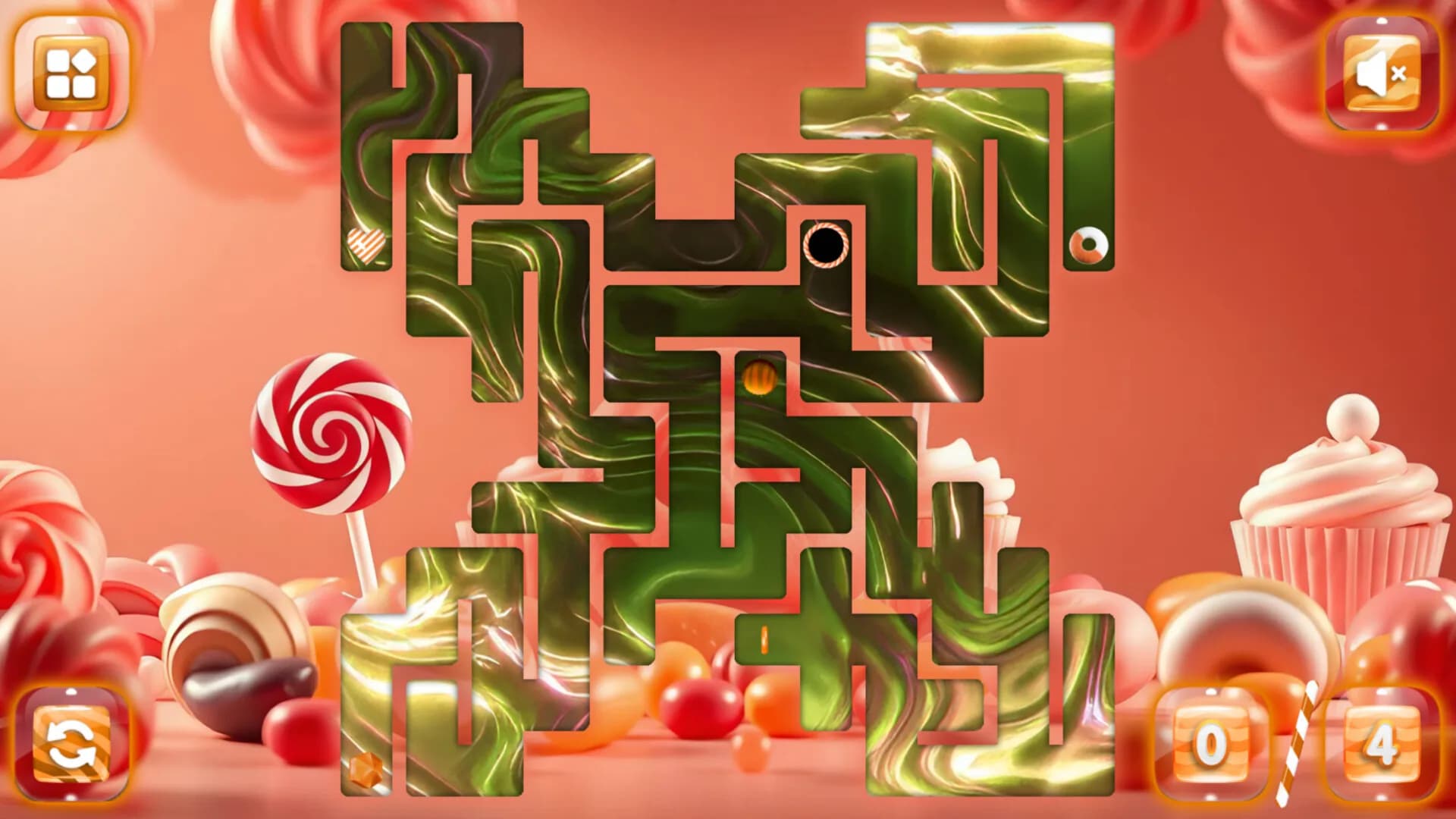 Sweetie Candy Maze: Coral Peach görsel 5