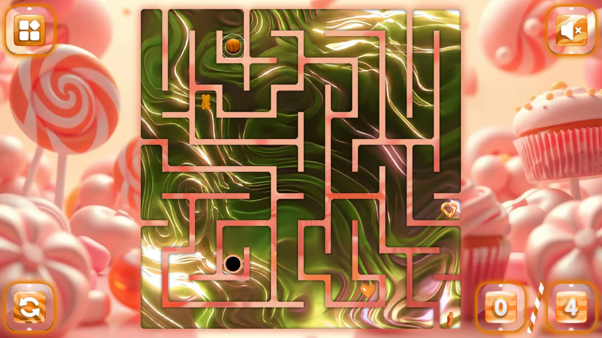 Sweetie Candy Maze: Coral Peach görsel 6