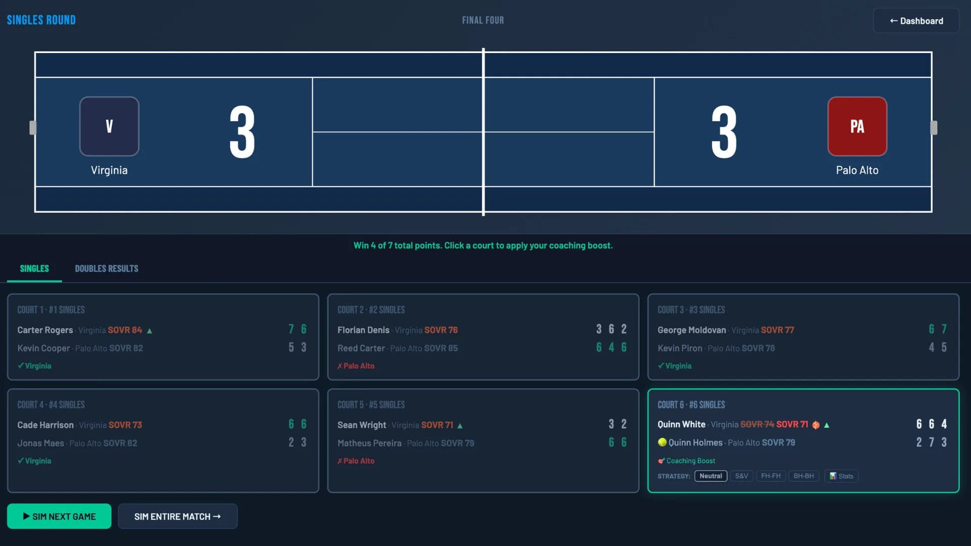 Swing Dynasty: College Tennis görsel 2