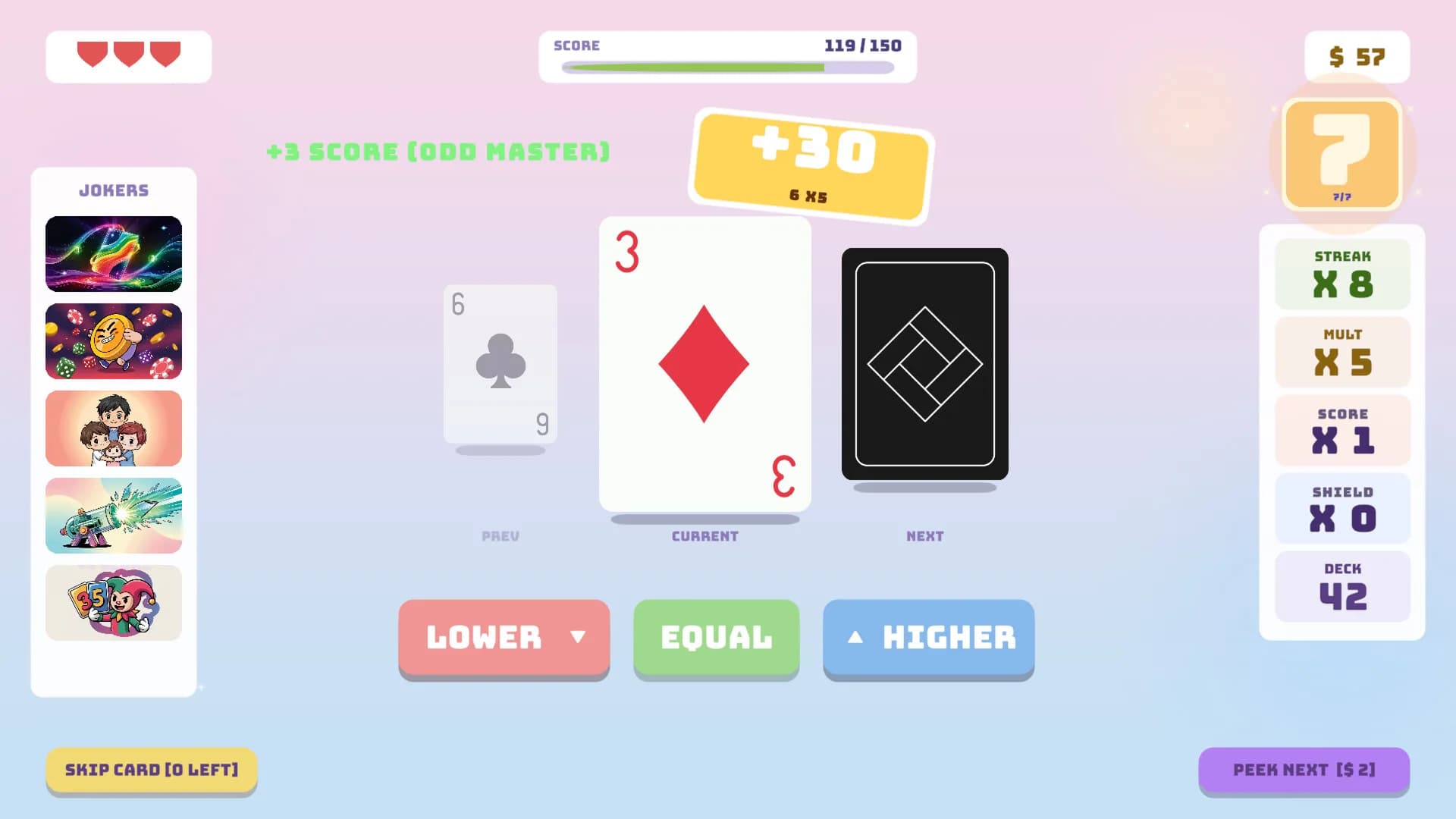 Hi-Lo: Card Roguelike görsel 3