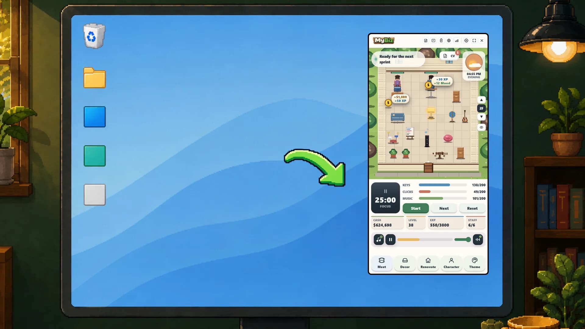 MyBiz: Pomodoro Desk Tycoon görsel 2