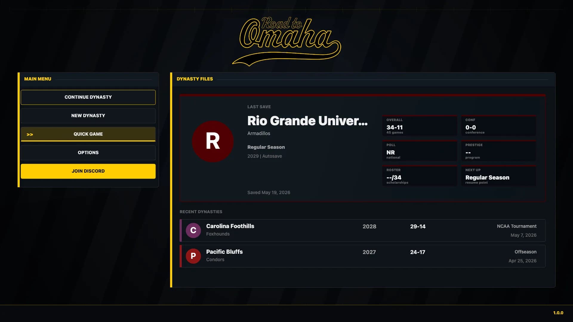 Road to Omaha: College Baseball Dynasty görsel 2