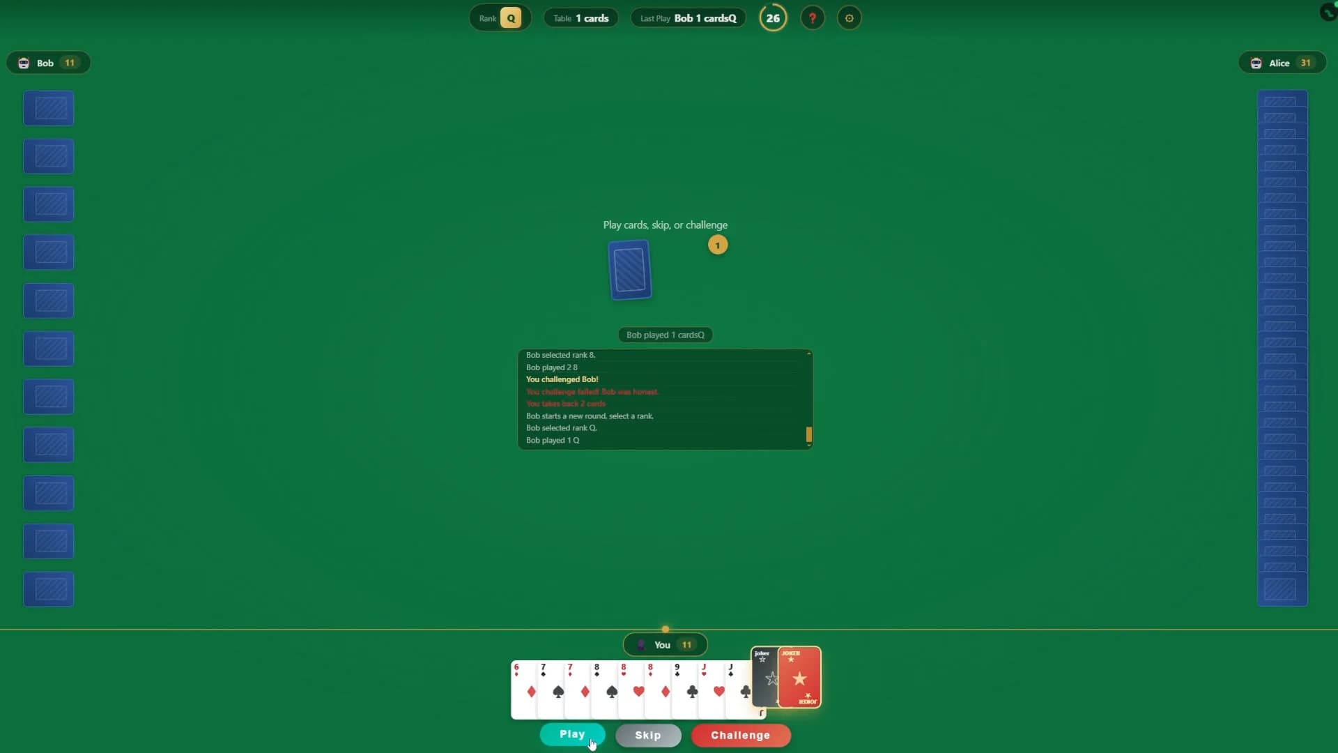 Bluff Card Game görsel 3