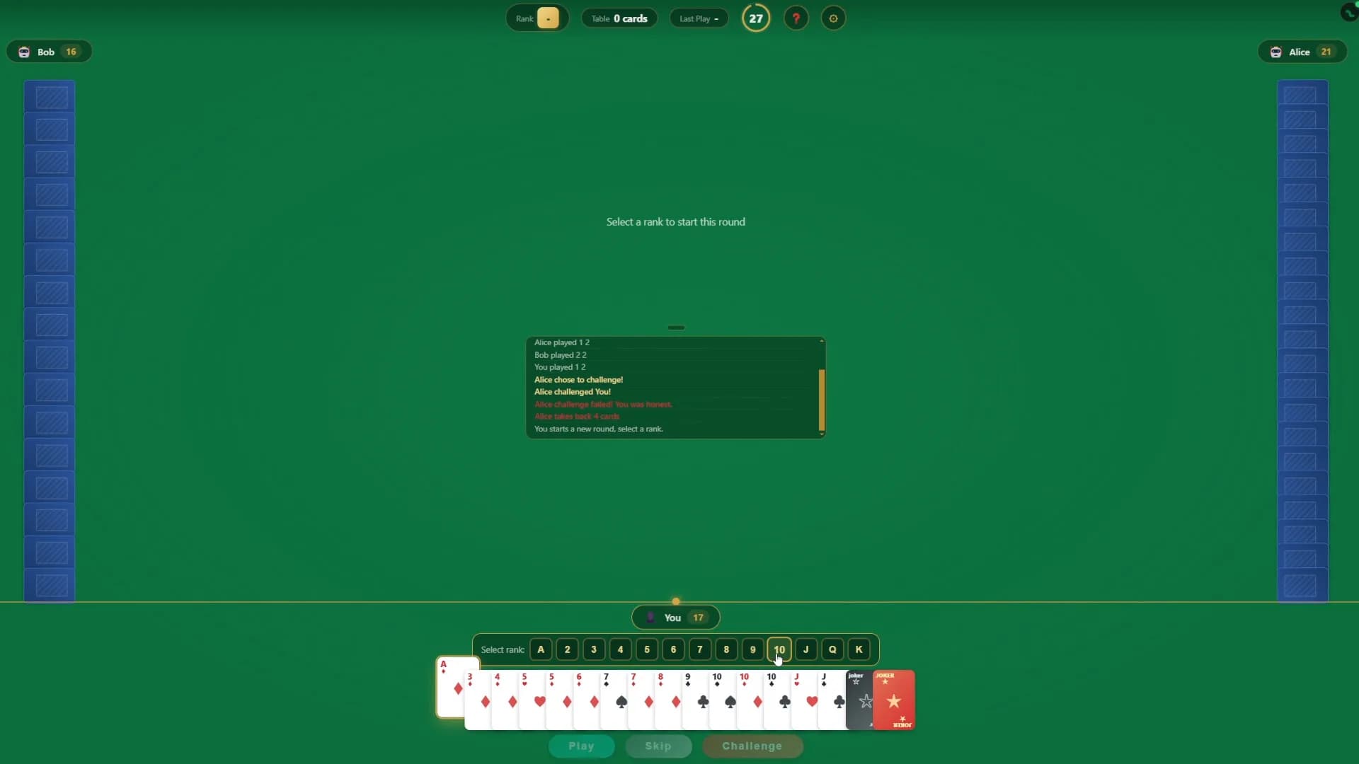 Bluff Card Game görsel 5