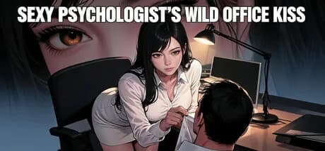 Sexy Psychologist's Wild Office Kiss görsel 1
