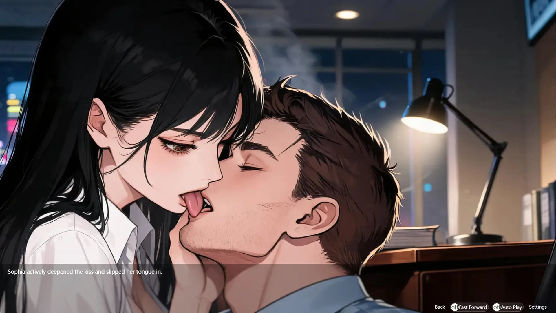 Sexy Psychologist's Wild Office Kiss görsel 2