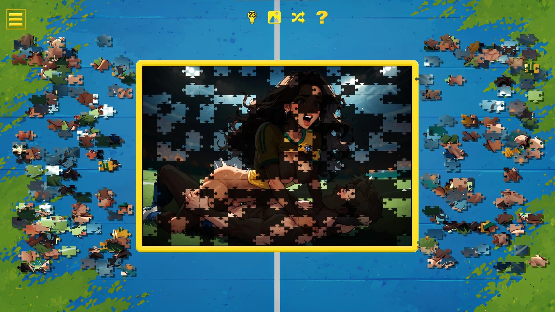 Soccer Cup Girls – Hentai Jigsaw görsel 6