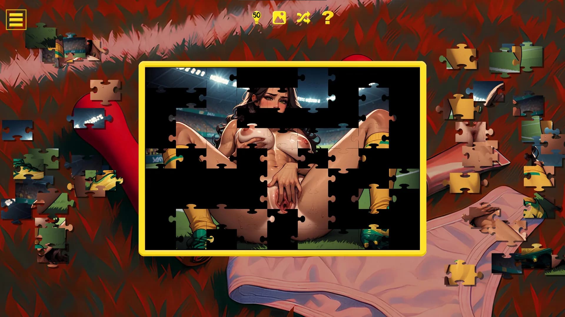 Soccer Cup Girls – Hentai Jigsaw görsel 8