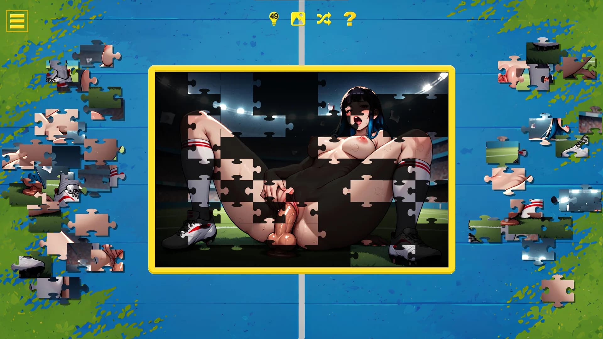 Soccer Cup Girls – Hentai Jigsaw görsel 10