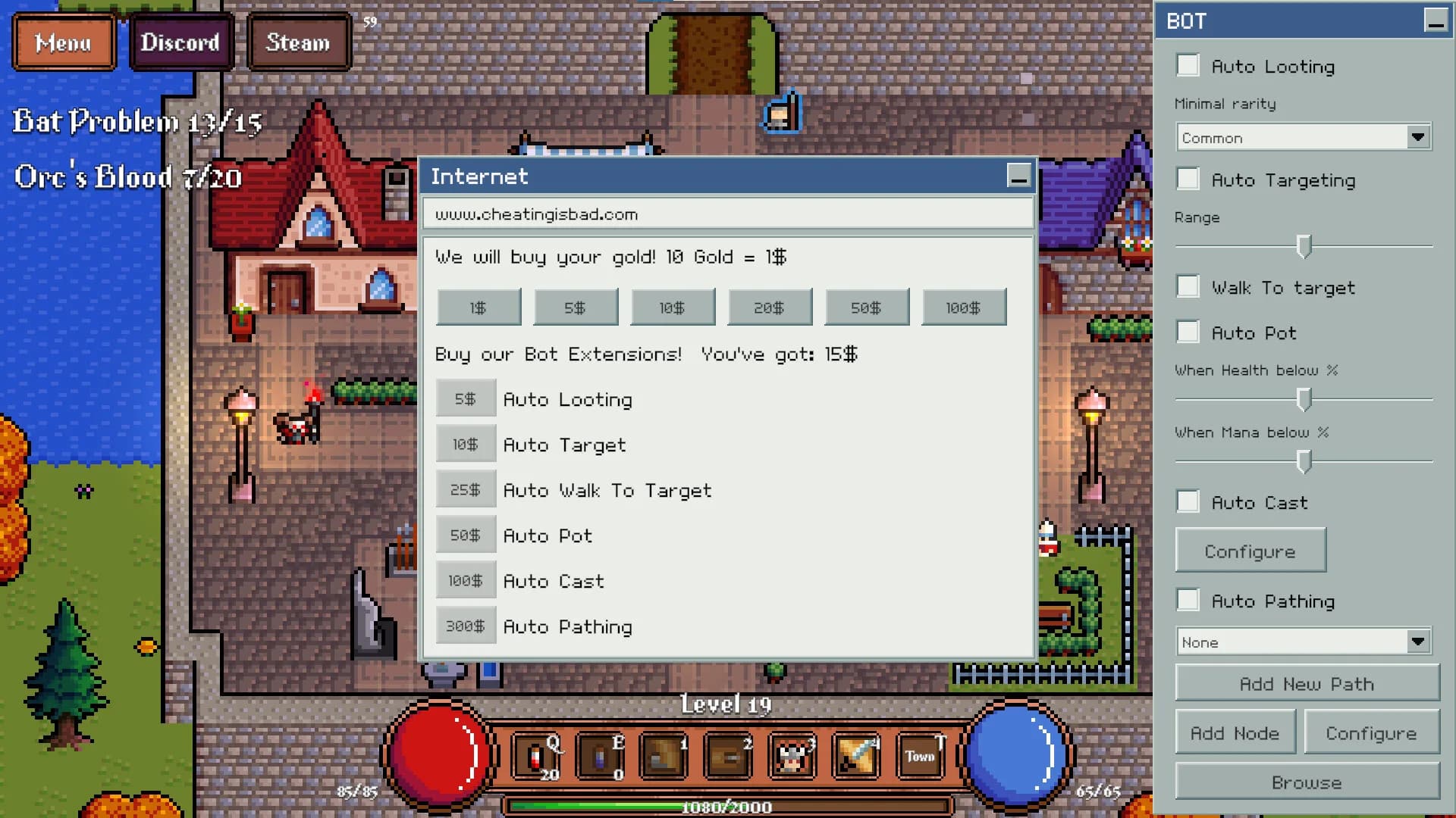 Game About Botting in an MMORPG görsel 7