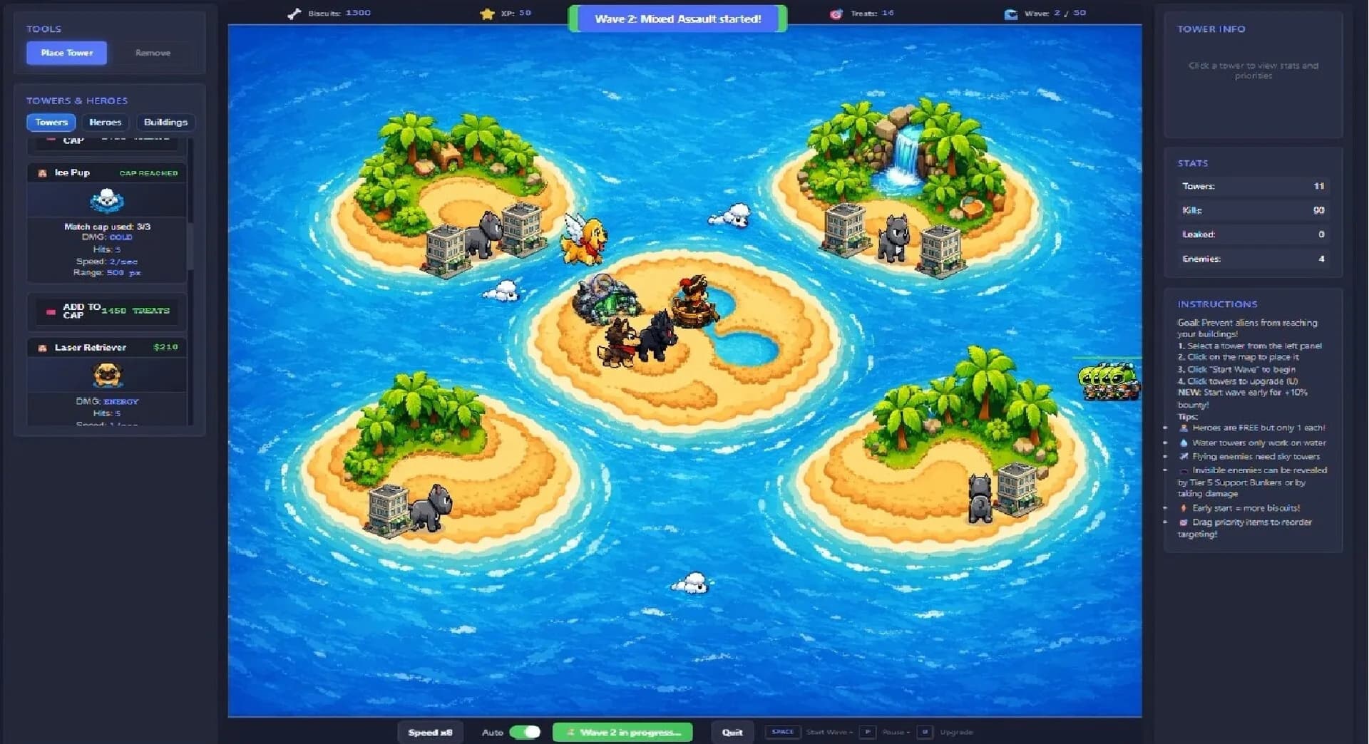 Rescue Dogs vs Aliens Tower Defense görsel 3
