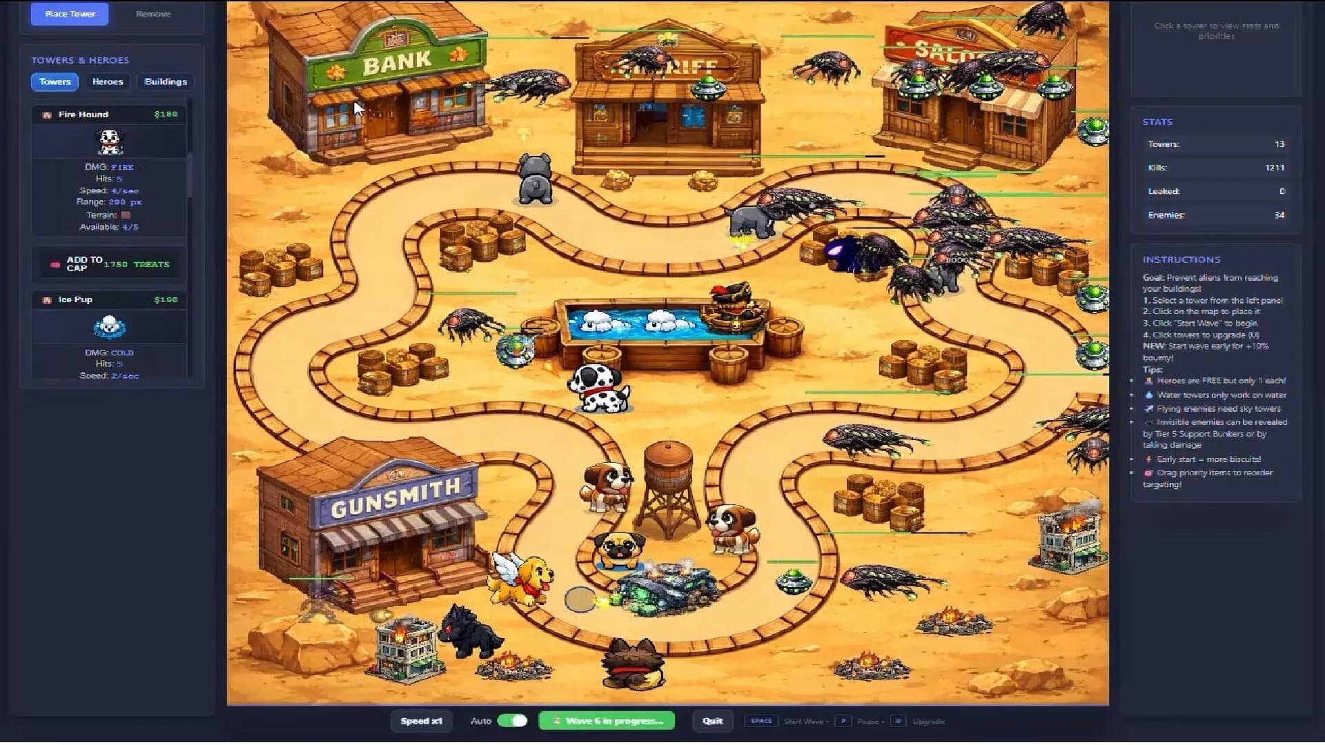 Rescue Dogs vs Aliens Tower Defense görsel 5