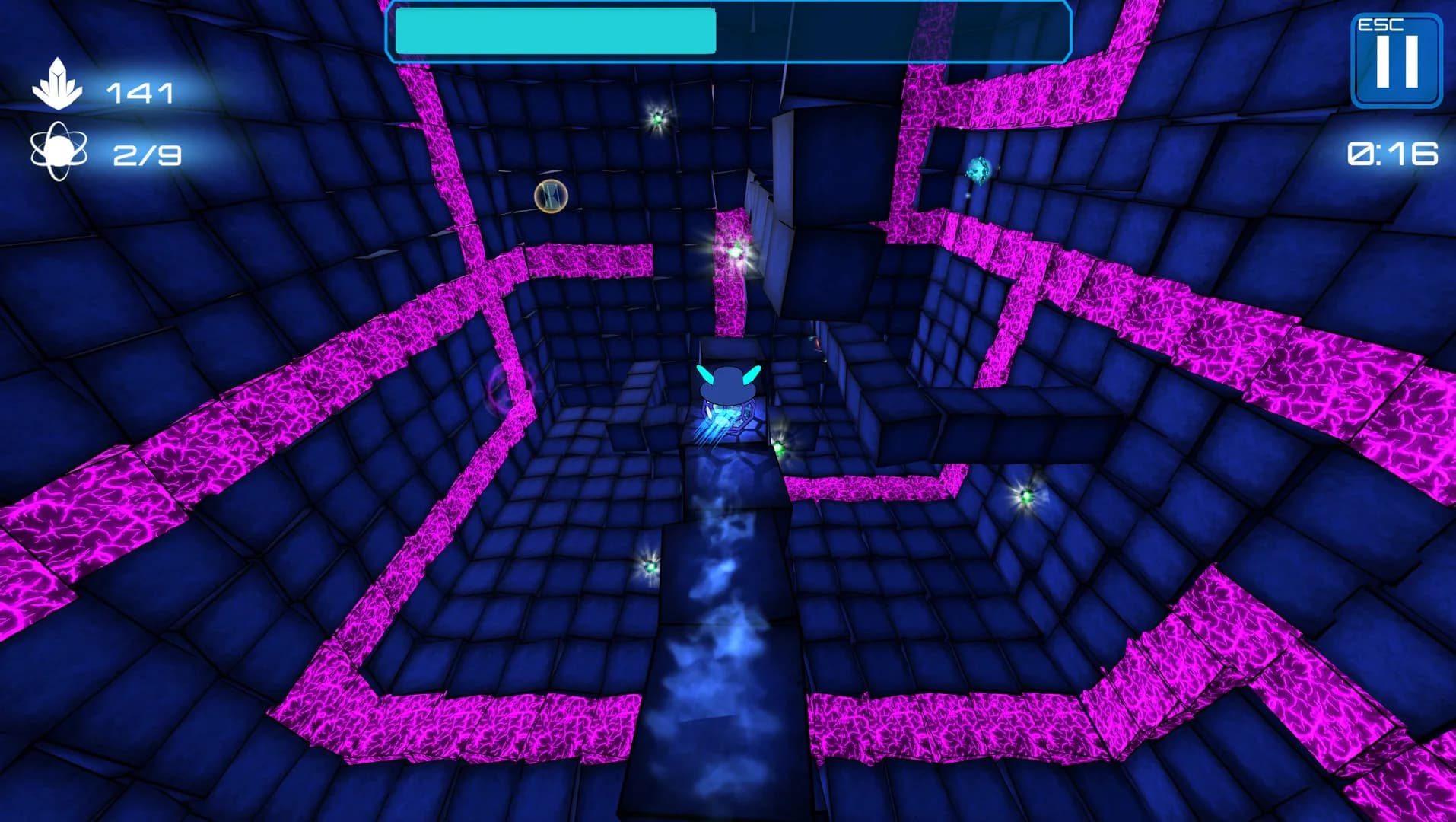 Deep Blue 3D Maze in Space görsel 2